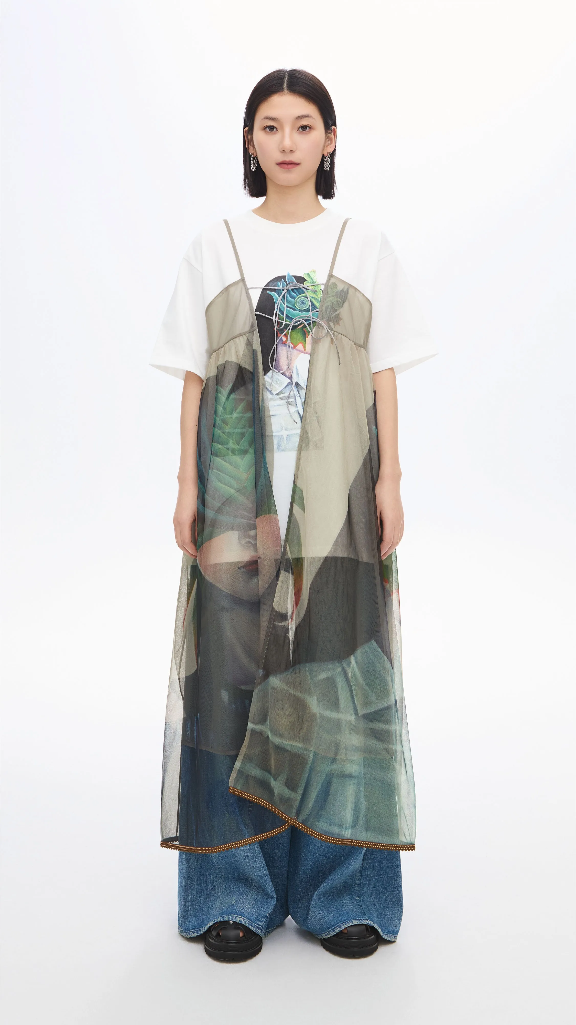 Mariko Enomoto Printed Long Vest