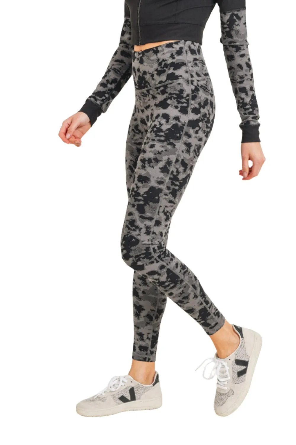 Mono B Textured Spotted  High waist Leggings APH-A075