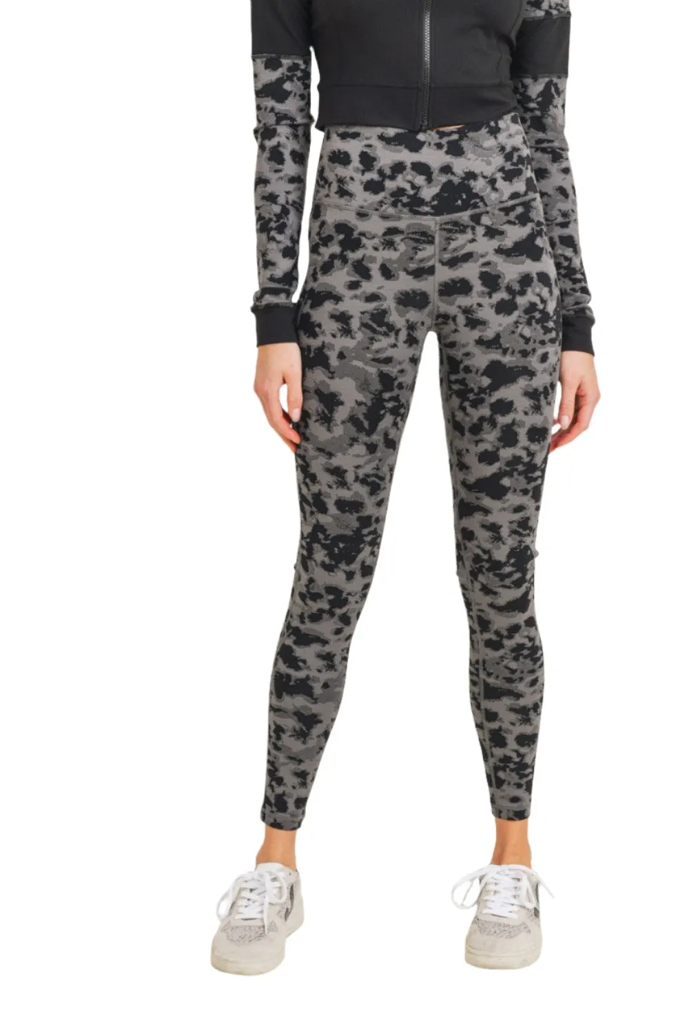 Mono B Textured Spotted  High waist Leggings APH-A075