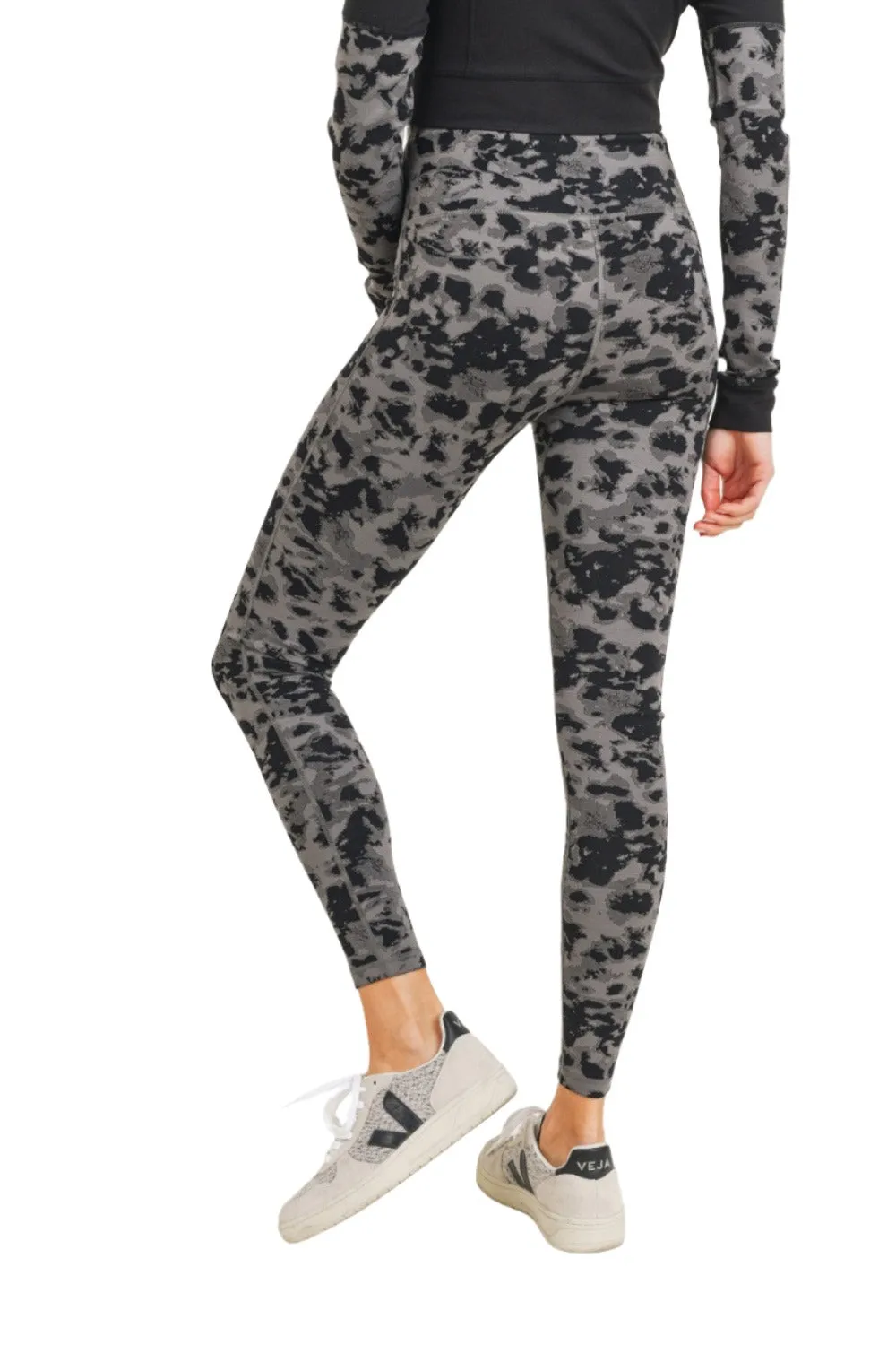Mono B Textured Spotted  High waist Leggings APH-A075