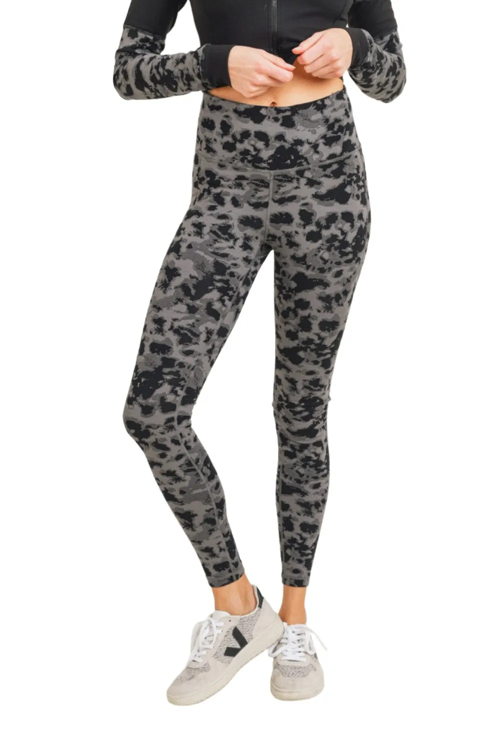 Mono B Textured Spotted  High waist Leggings APH-A075