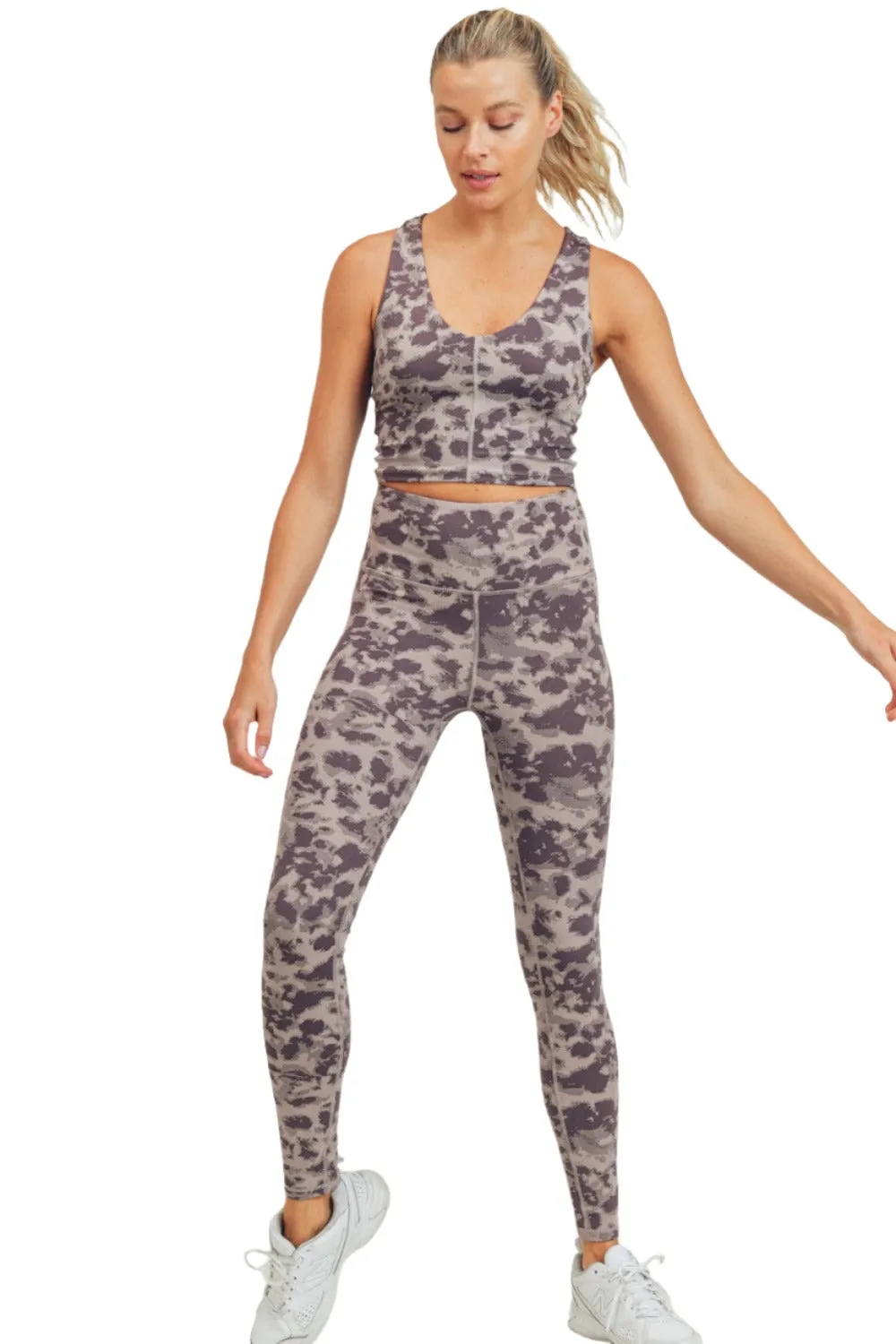 Mono B Textured Spotted  High waist Leggings APH-A075