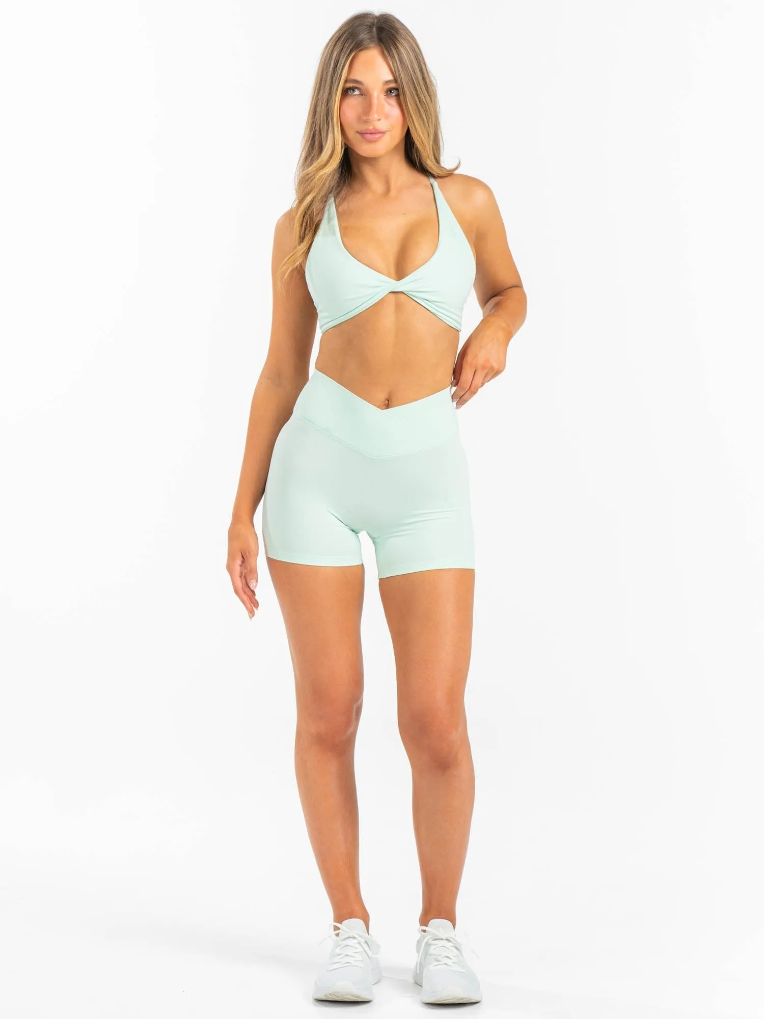 NKD Cross Waist Band Shorts - Cool Mint