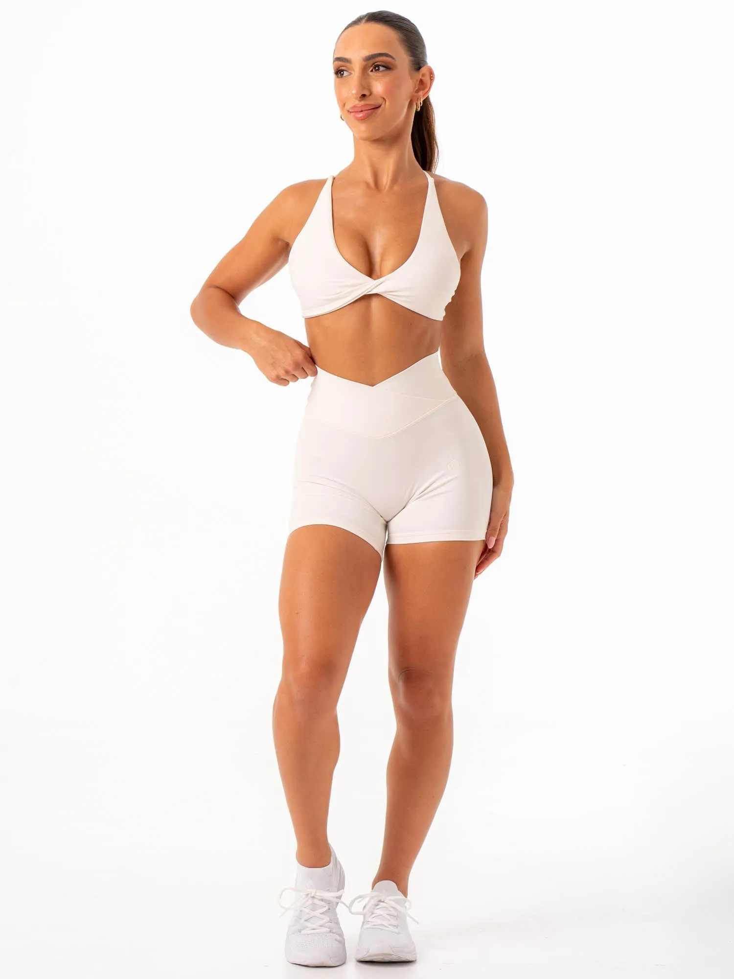 NKD Cross Waist Band Shorts - Off White