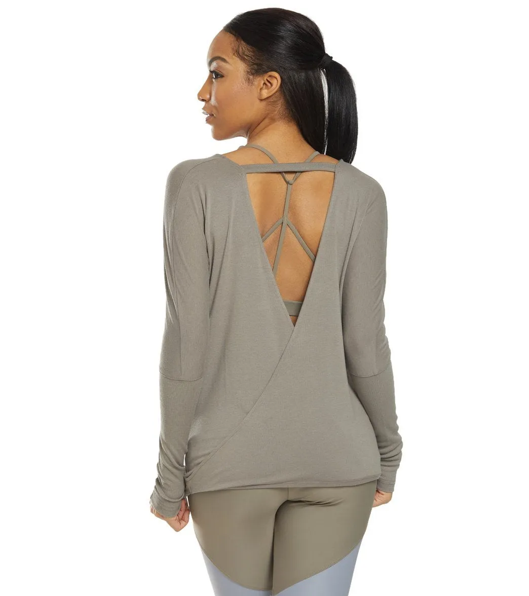 Onzie Hot Yoga  Drapey V Back Top 3033 One Size