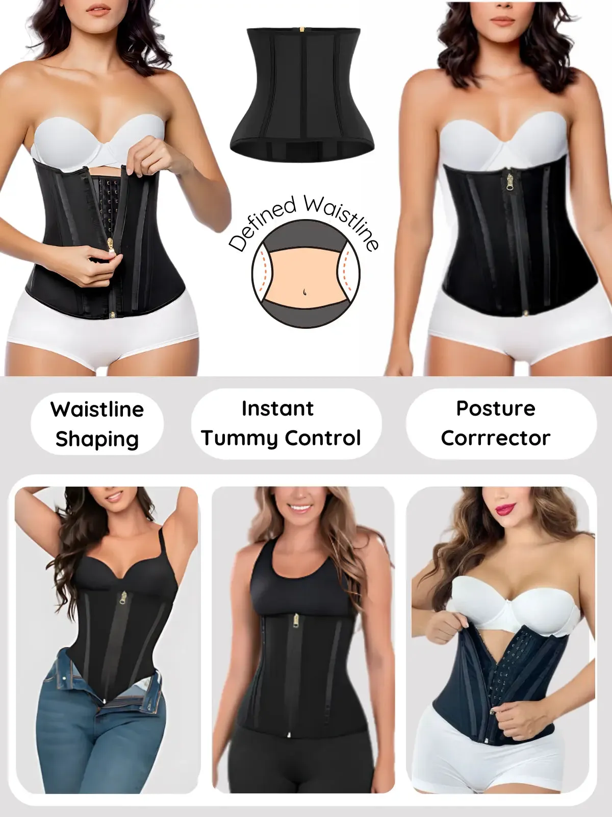 Perfect Silhouette - Women's Waist Trainer, Body Shaping Corset