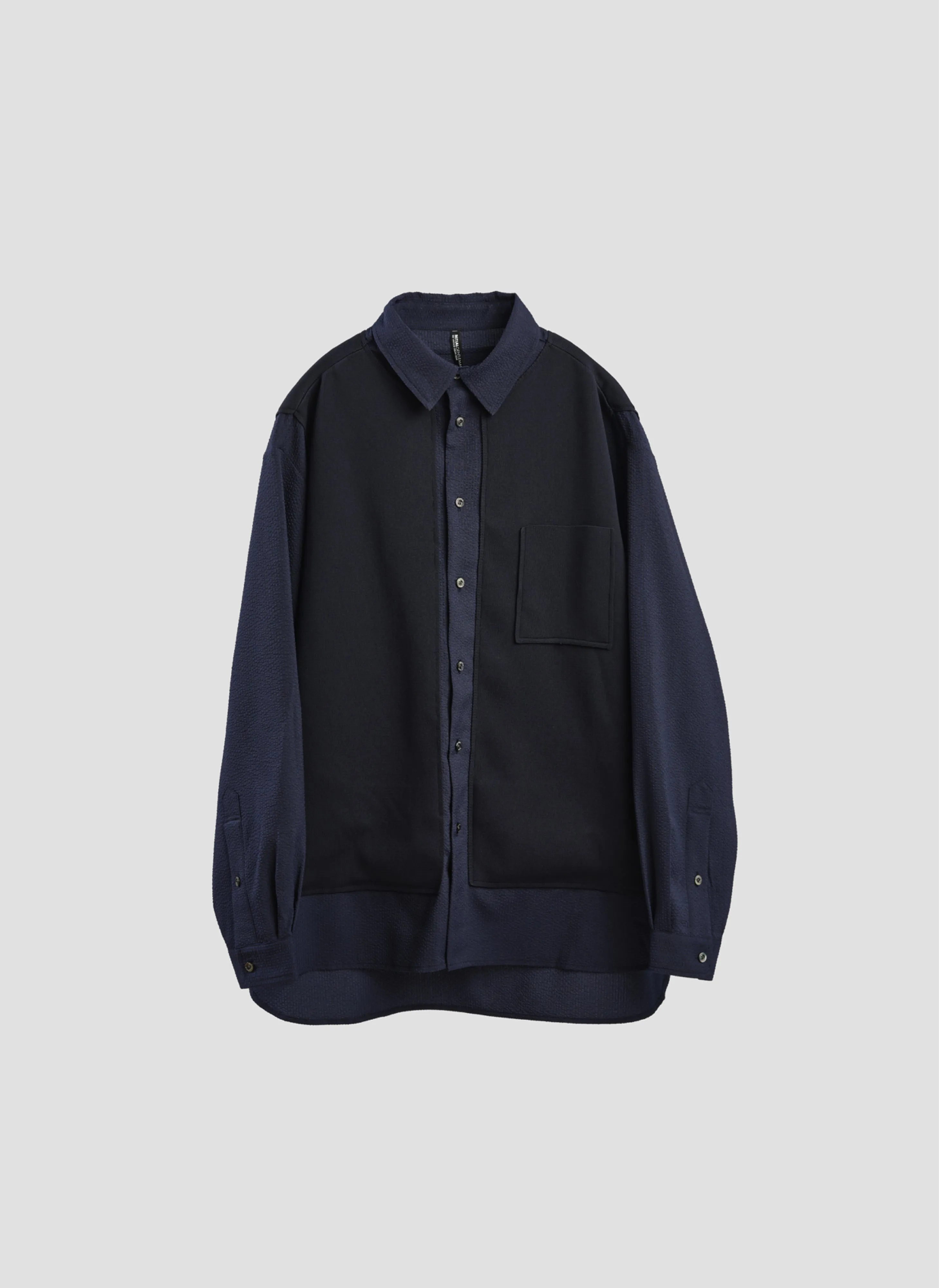 Polyester Business Knit Blocking Shirt