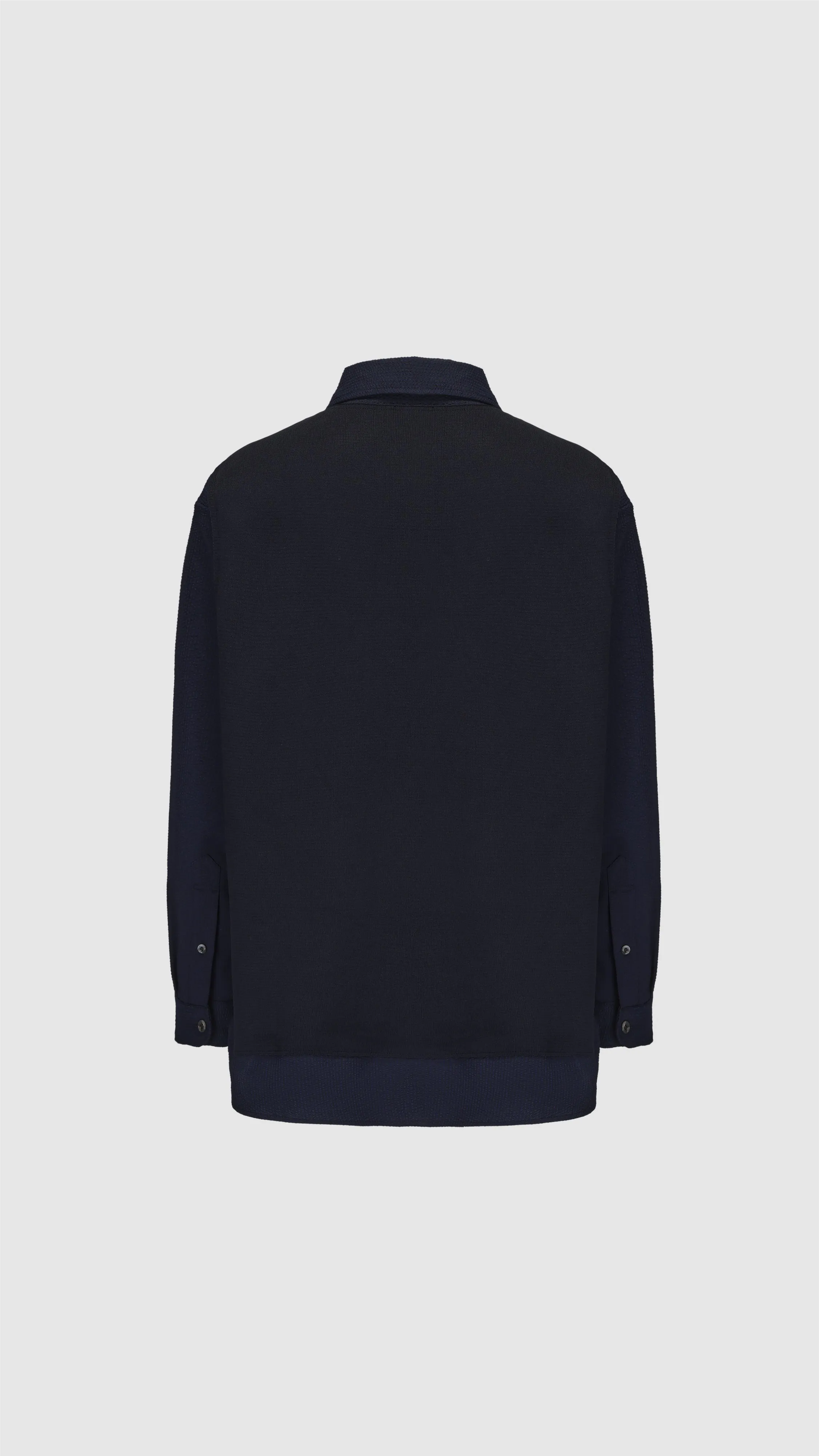 Polyester Business Knit Blocking Shirt