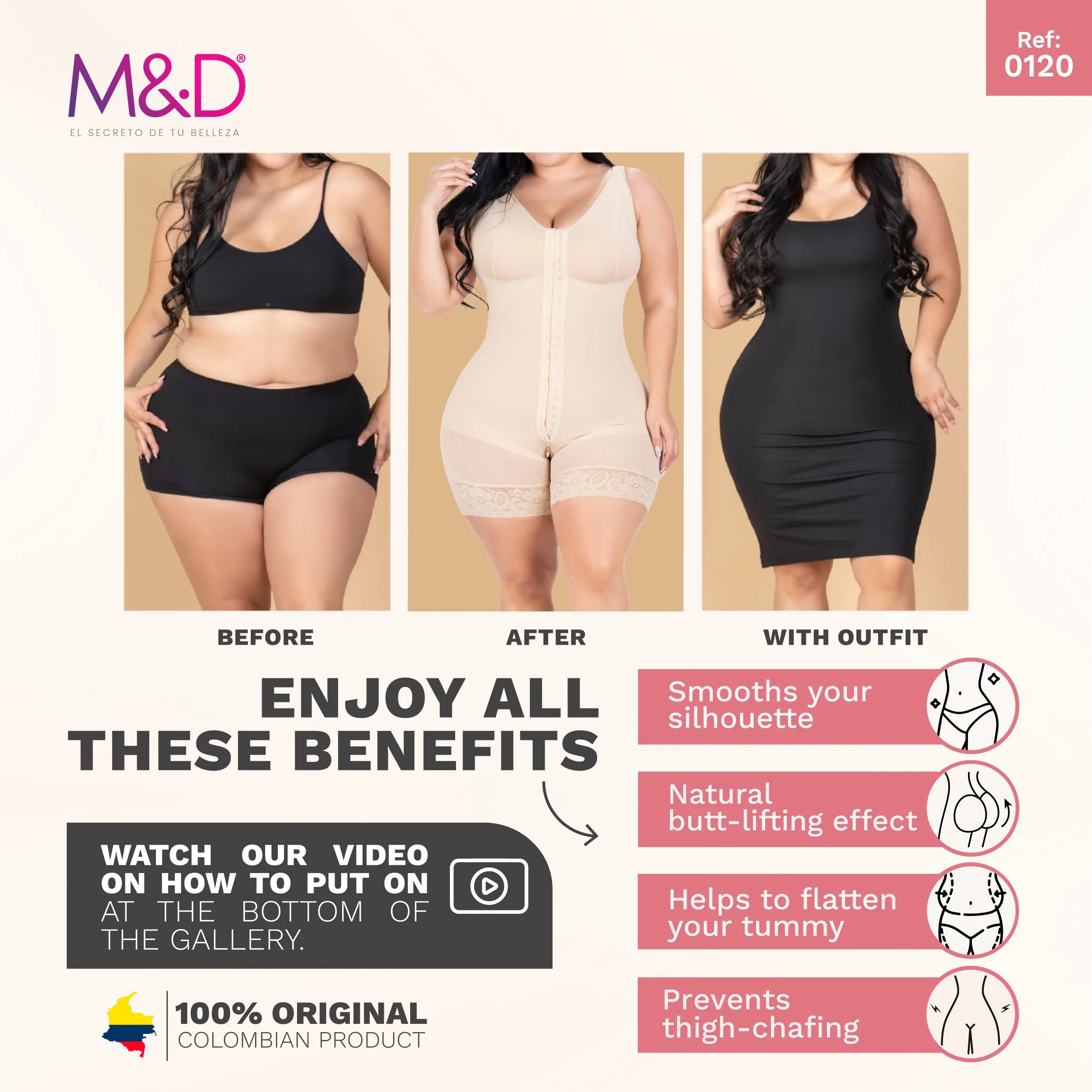 Postpartum Natural-birth, Knee-Length, High Back, High Compression MYD0120
