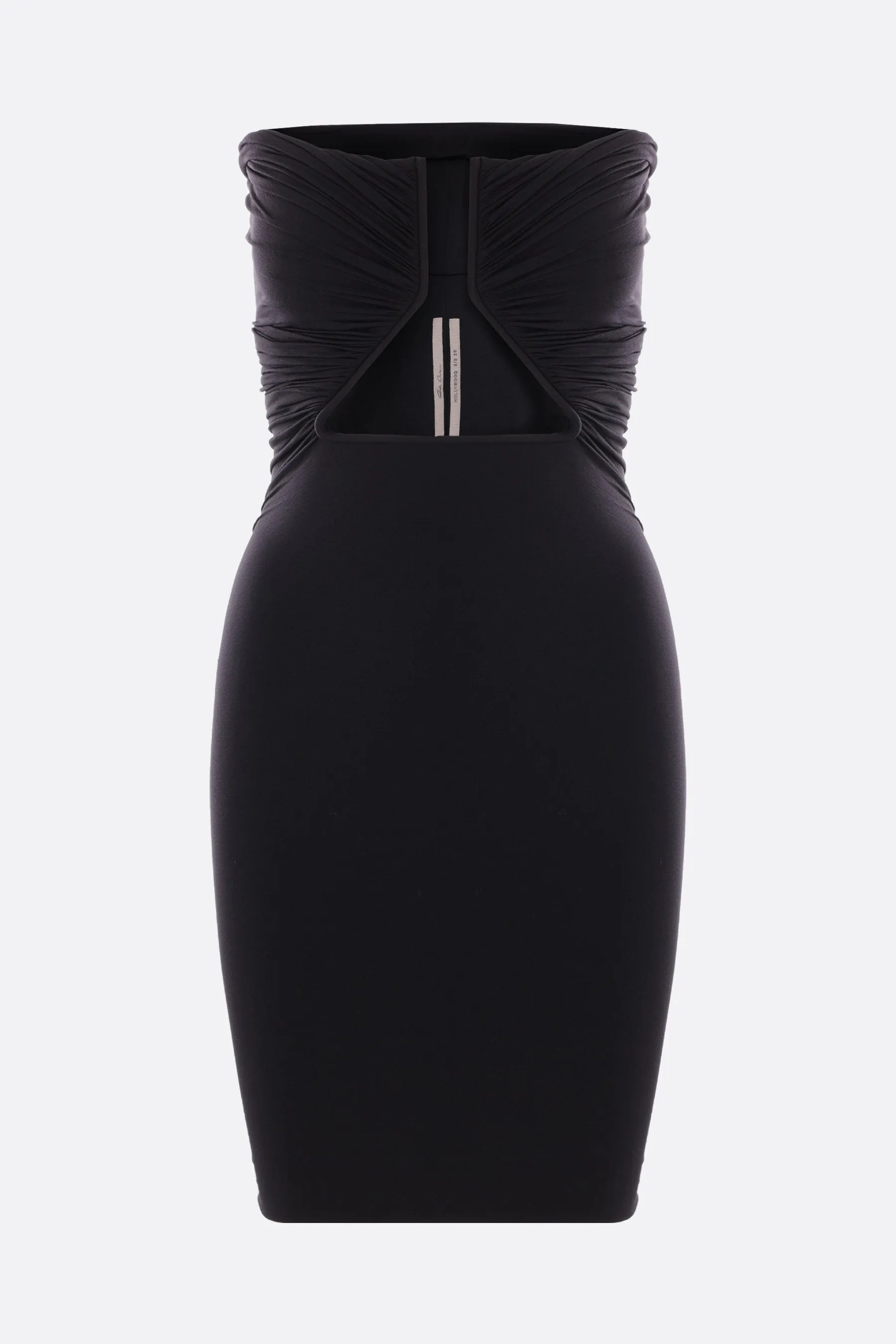 Prong stretch jersey strapless minidress