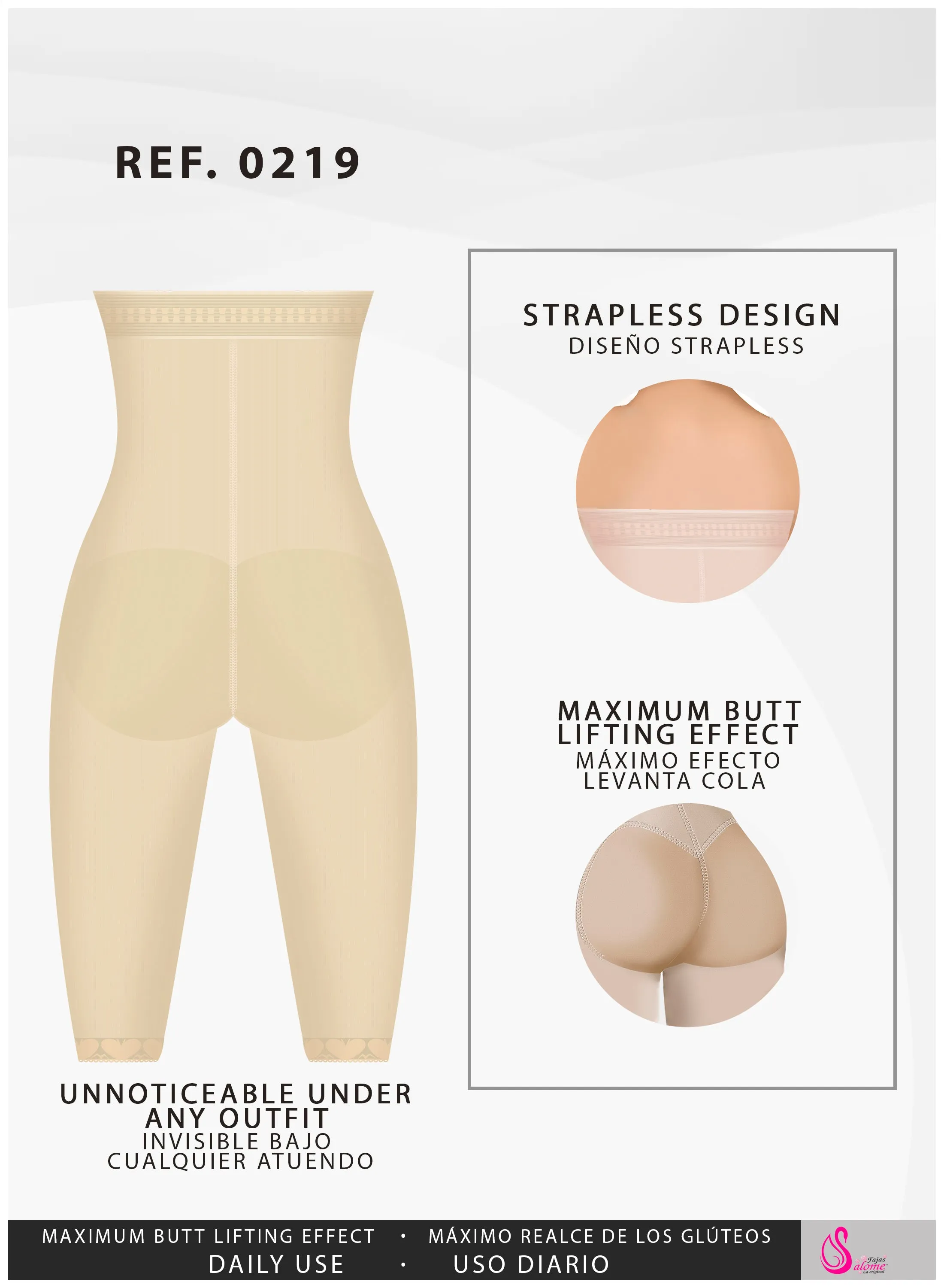 Salome 0219 | Colombian Butt Lifter High-Waisted Capri Faja