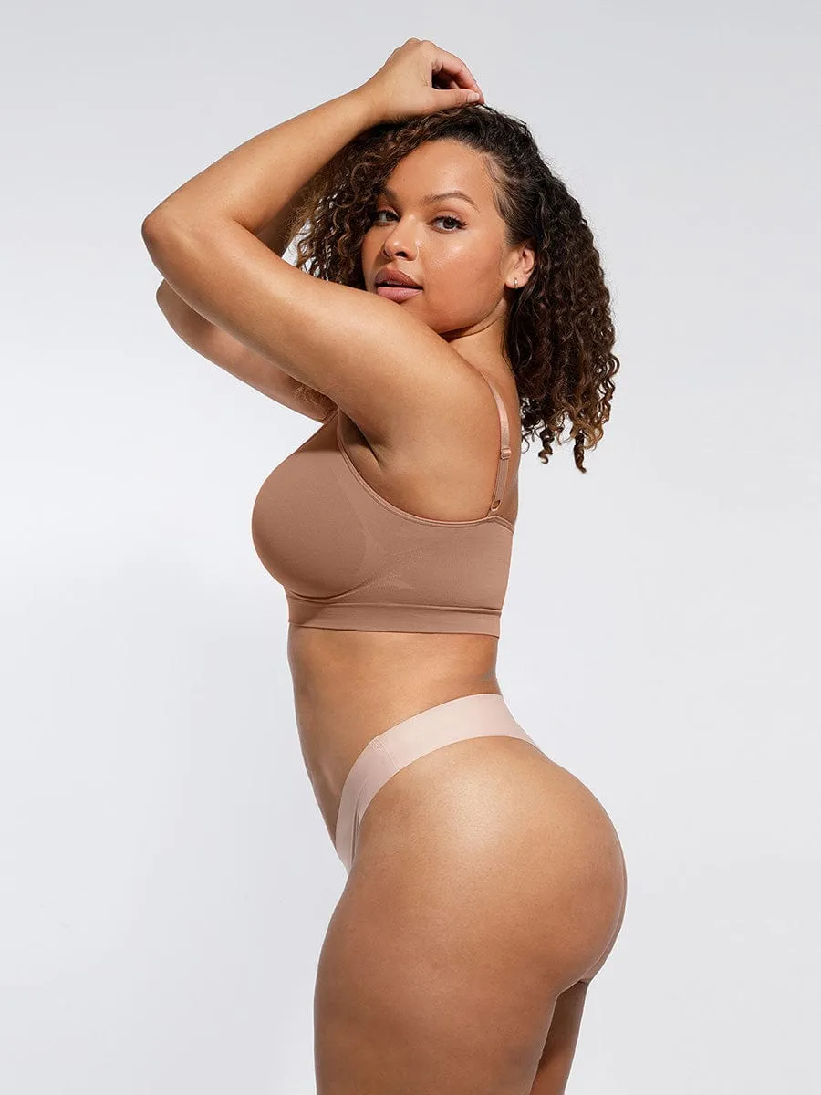 Seamless Shaping Bra with Adjustable Shoulder Straps