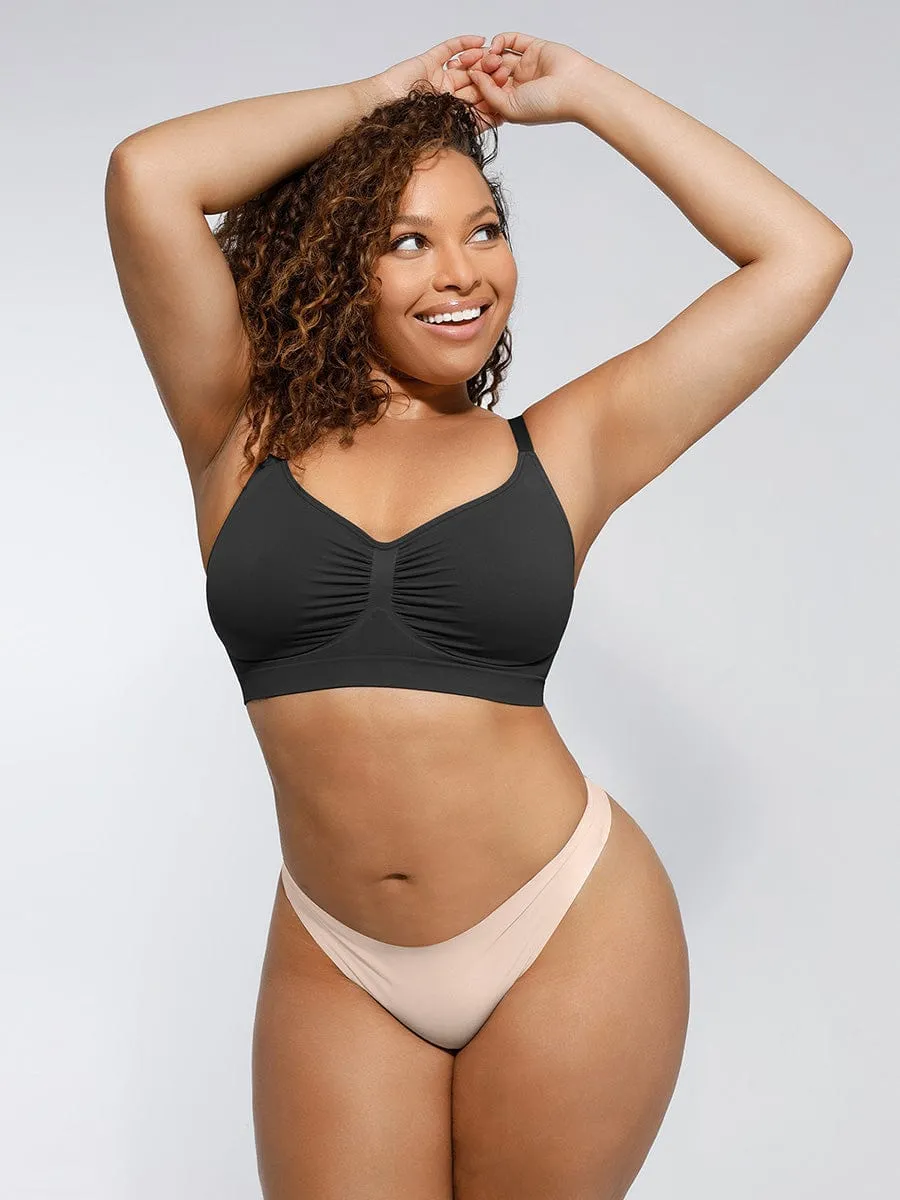 Seamless Shaping Bra with Adjustable Shoulder Straps