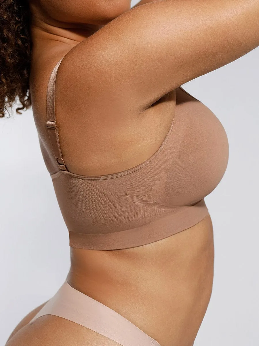 Seamless Shaping Bra with Adjustable Shoulder Straps