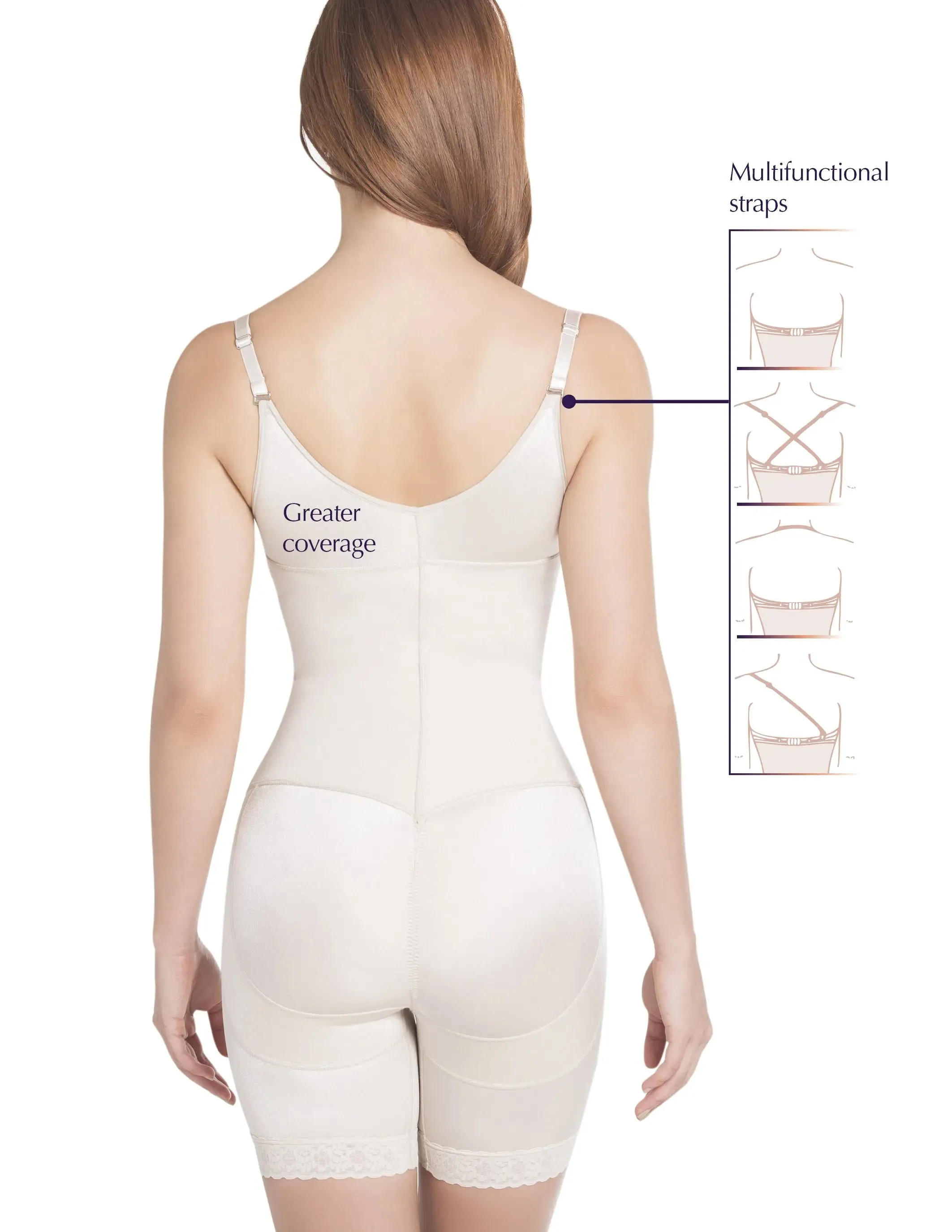 Siluet 1108 Thermal latex shaper Mid-Thigh style without zipper