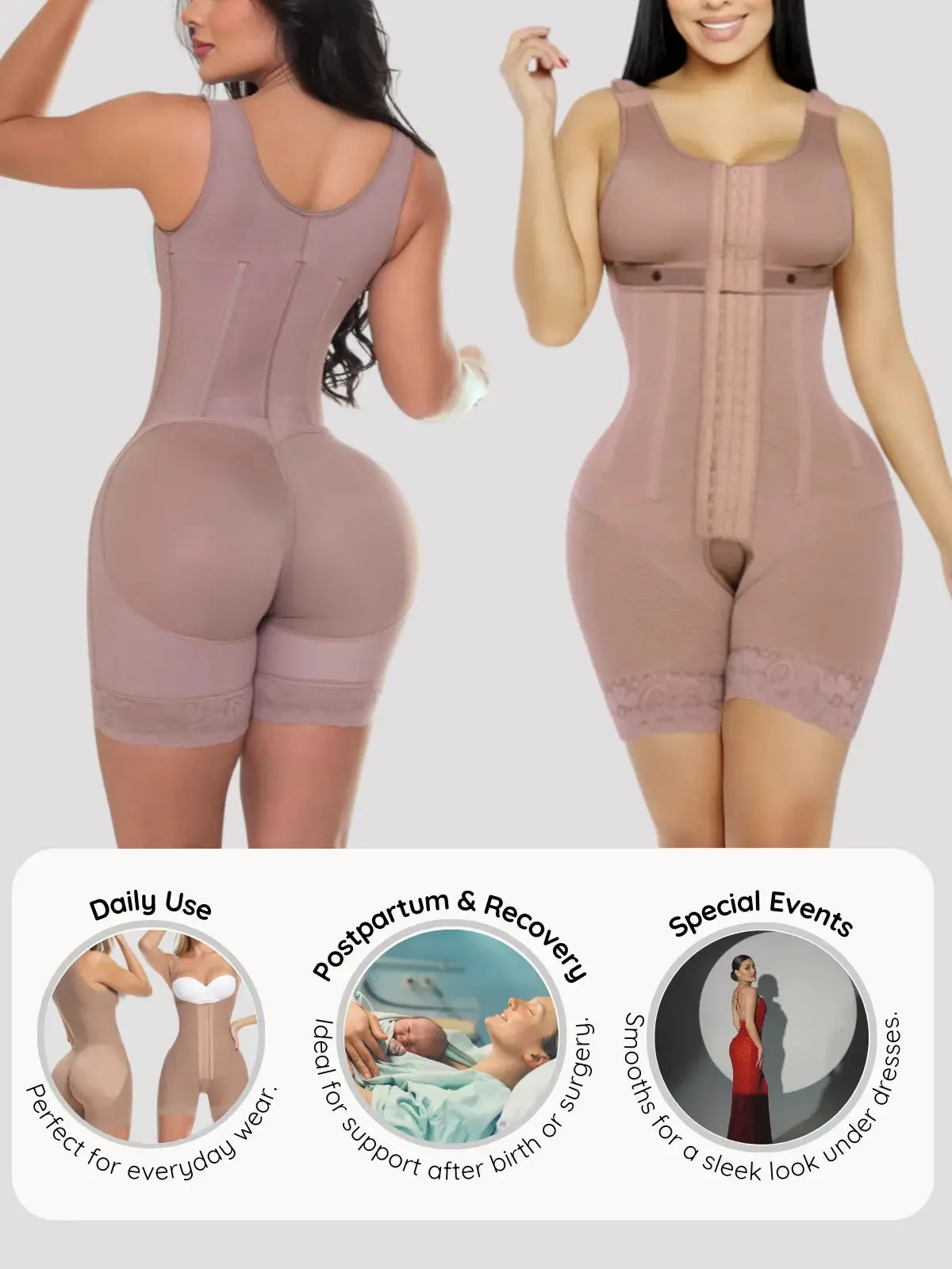 Siluet Full-Body Shapewear with Built-In Bra and Boning - Achieve the Perfect Hourglass Figure