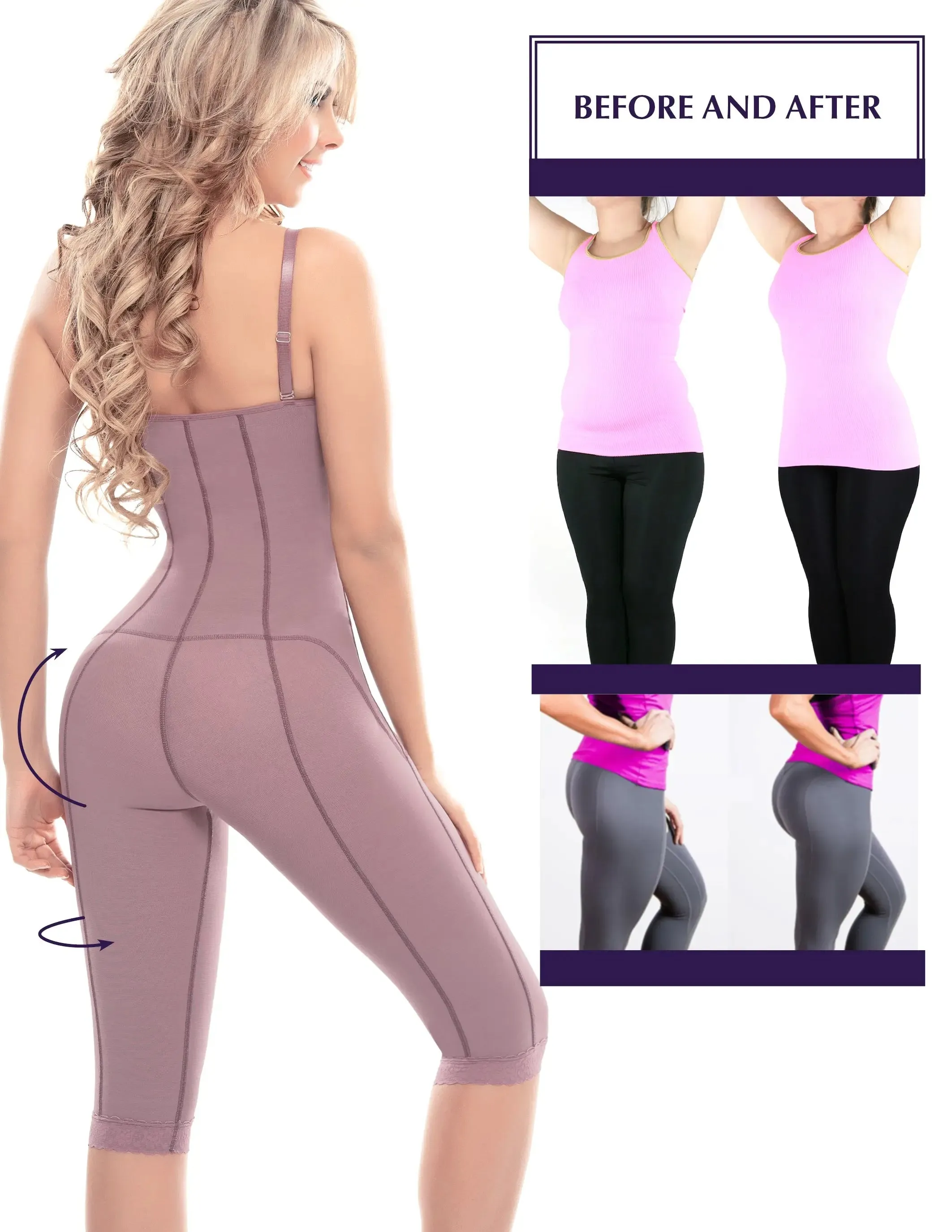Siluet PS2 Postpartum High Compression Long Leg Full Body Shaper