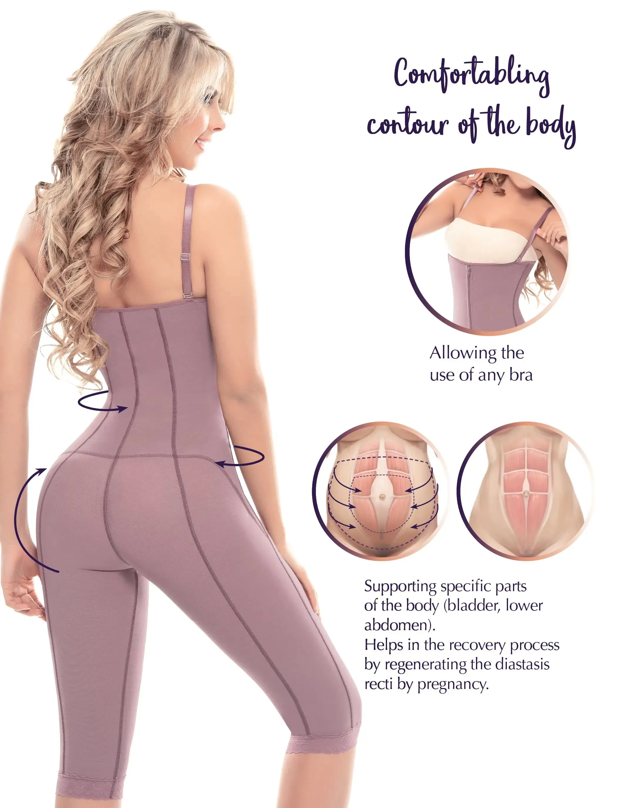 Siluet PS2 Postpartum High Compression Long Leg Full Body Shaper