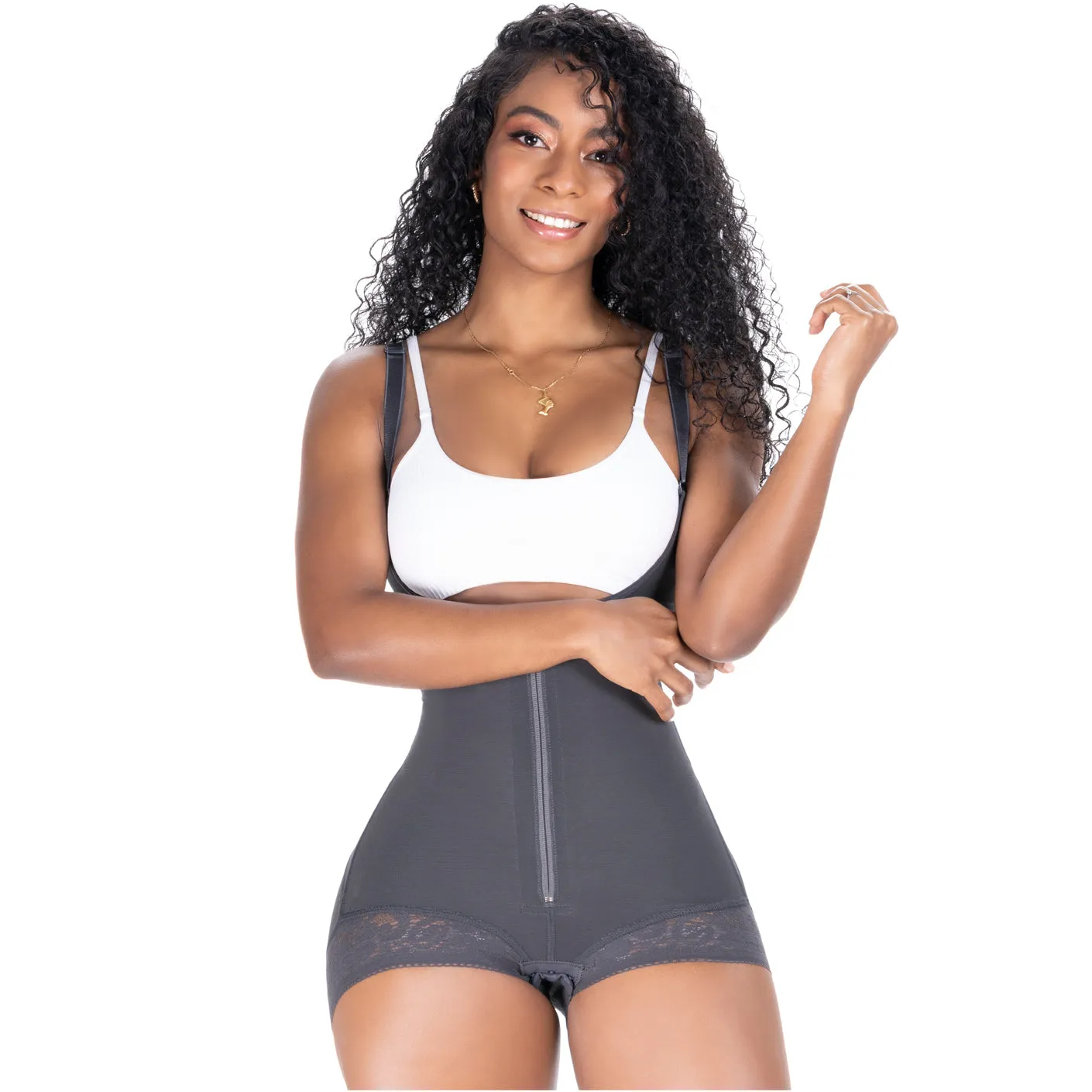 SONRYSE 020ZL | Fajas Colombianas Post Surgery & Postpartum | Open Bust Panty Shapewear Bodysuit | Powernet