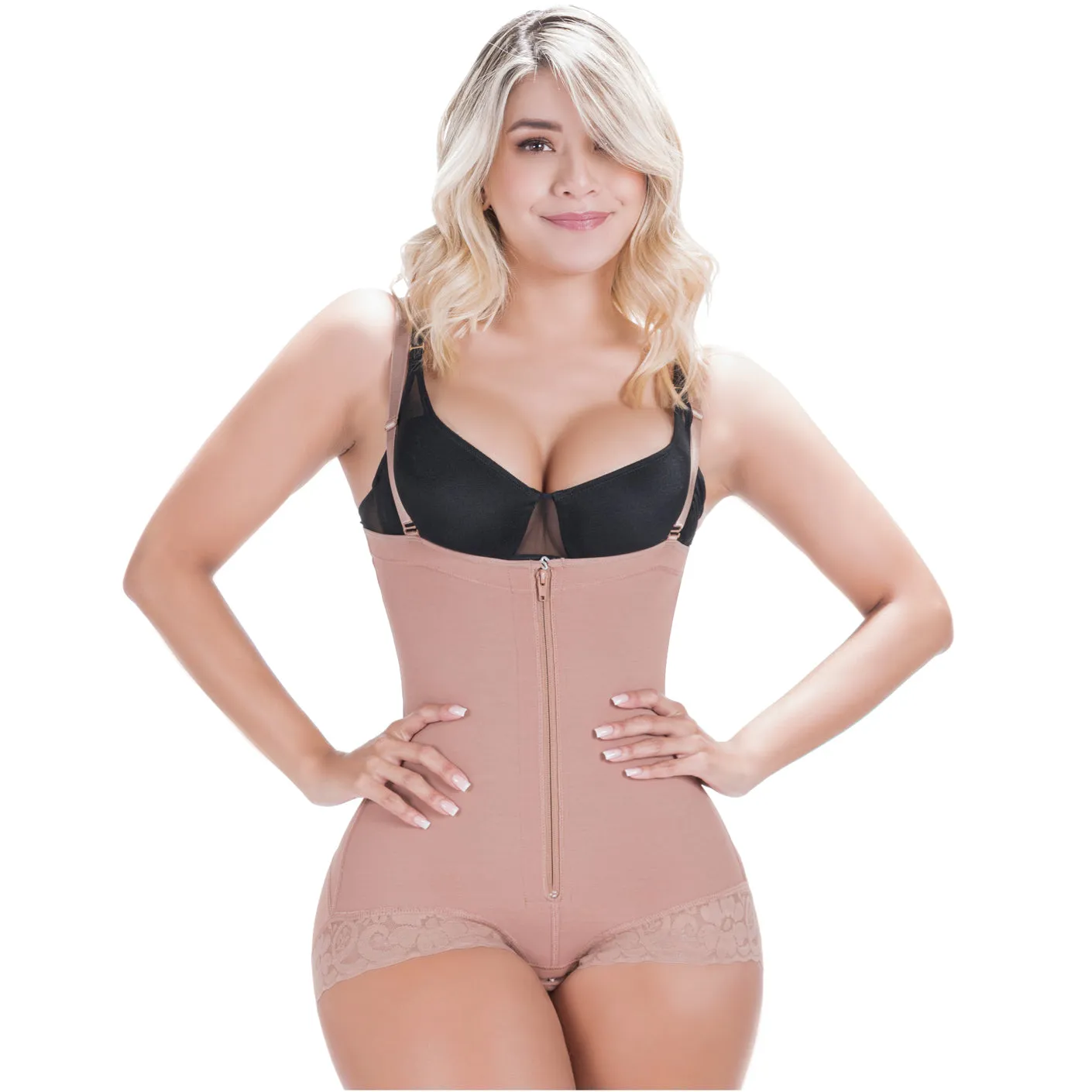 SONRYSE 021ZL | Post Surgery Compression Garments after Tummy Tuck and Lipo | Open Bust Panty Shapewear | Powernet