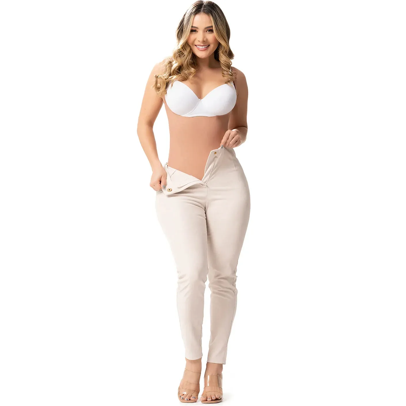 Sonryse SP45NC Tummy Control Panty Shapewear Open Bust Bodysuit