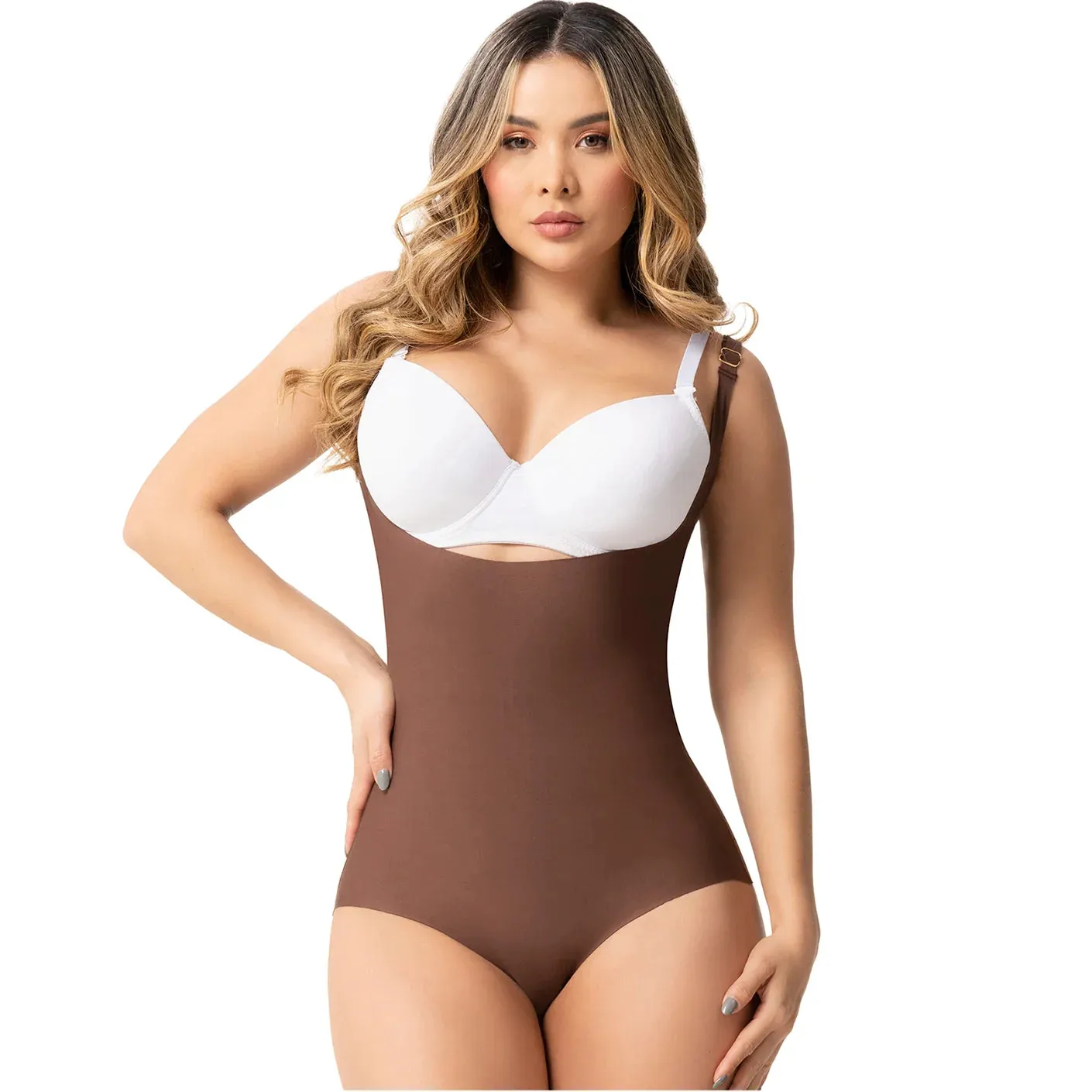 Sonryse SP45NC Tummy Control Panty Shapewear Open Bust Bodysuit
