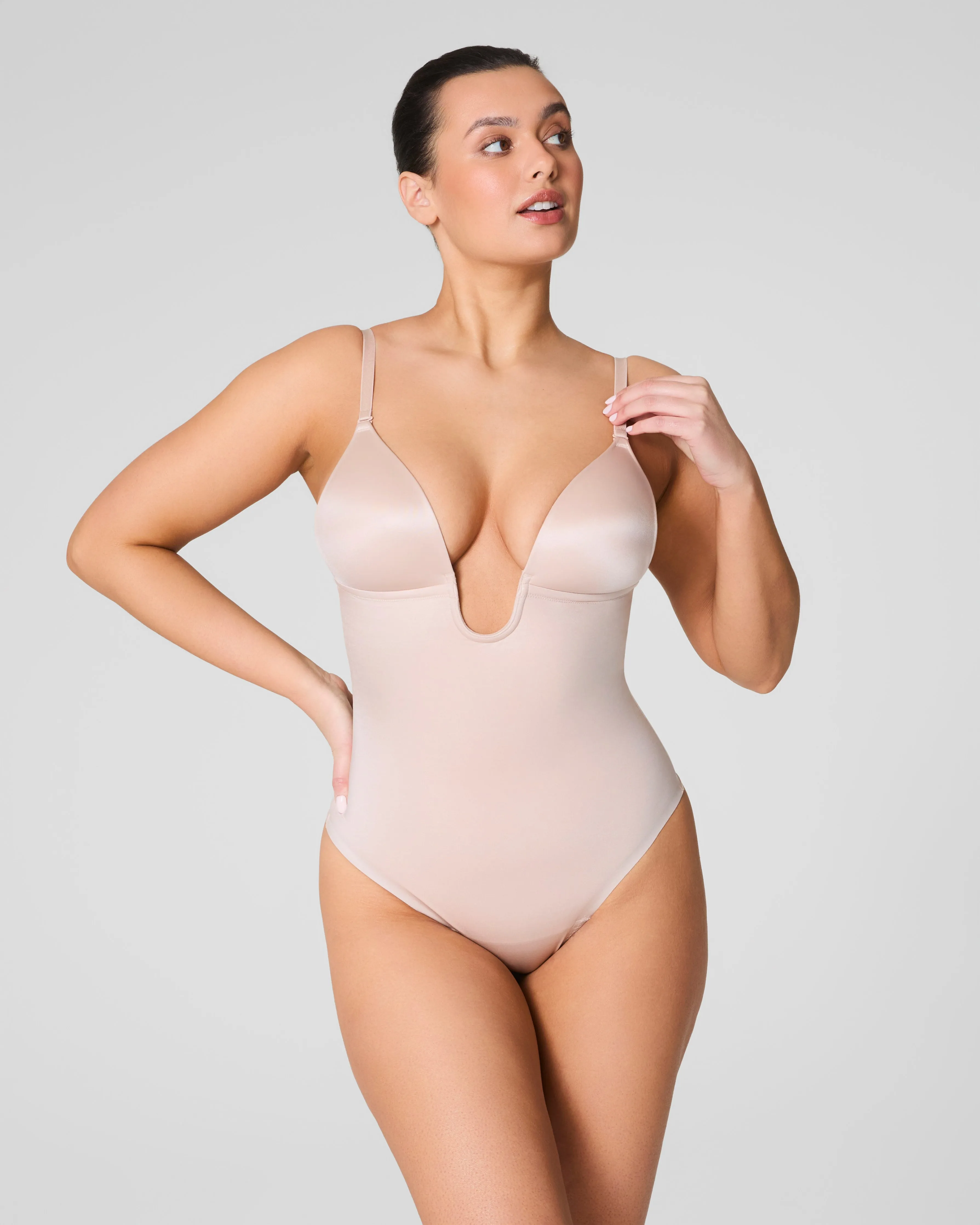 SPANXshape™ Suit Your Fancy Plunge Low-Back Thong Bodysuit