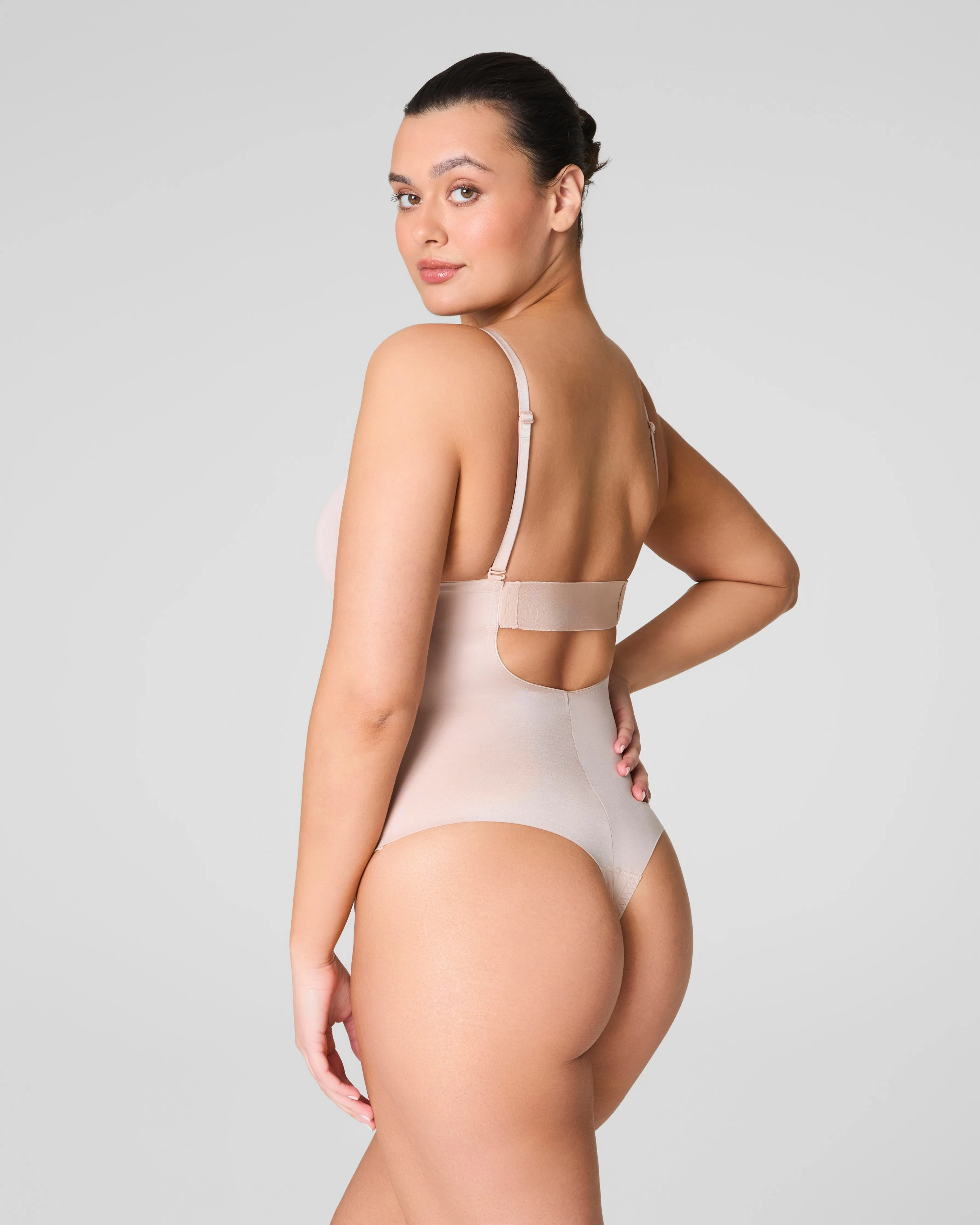 SPANXshape™ Suit Your Fancy Plunge Low-Back Thong Bodysuit
