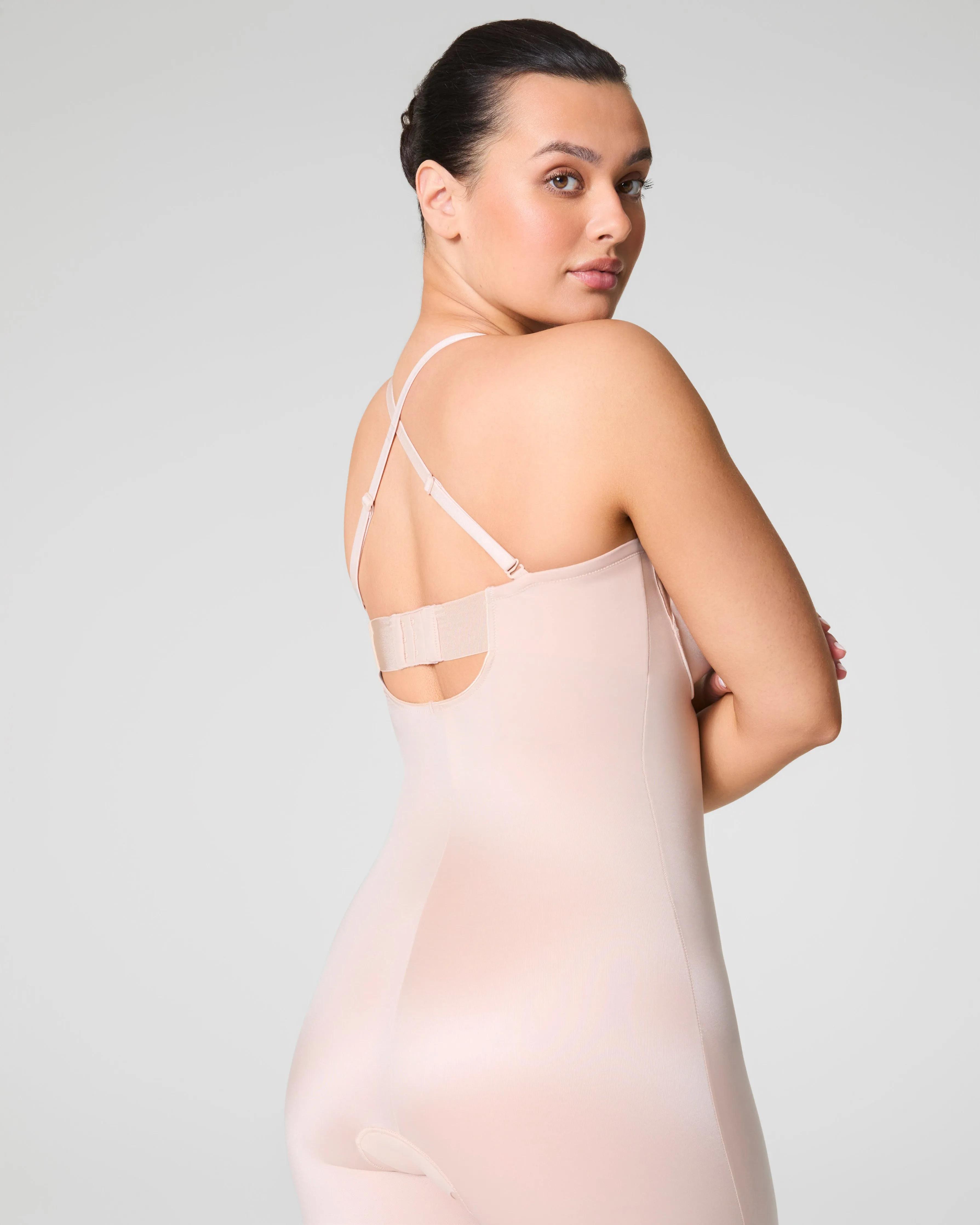 SPANXshape™ Suit Your Fancy Strapless Cupped Mid-Thigh Bodysuit