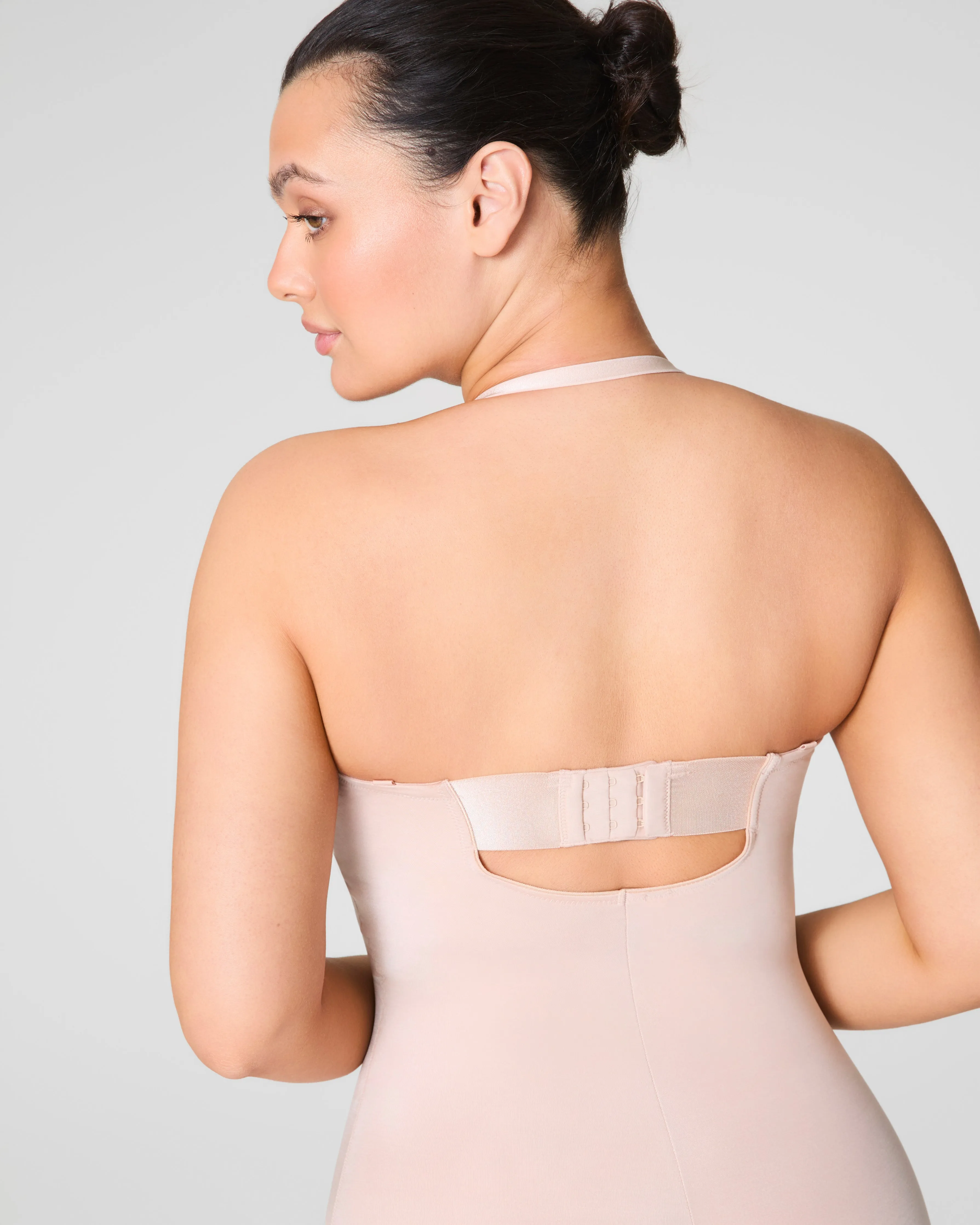 SPANXshape™ Suit Your Fancy Strapless Cupped Mid-Thigh Bodysuit