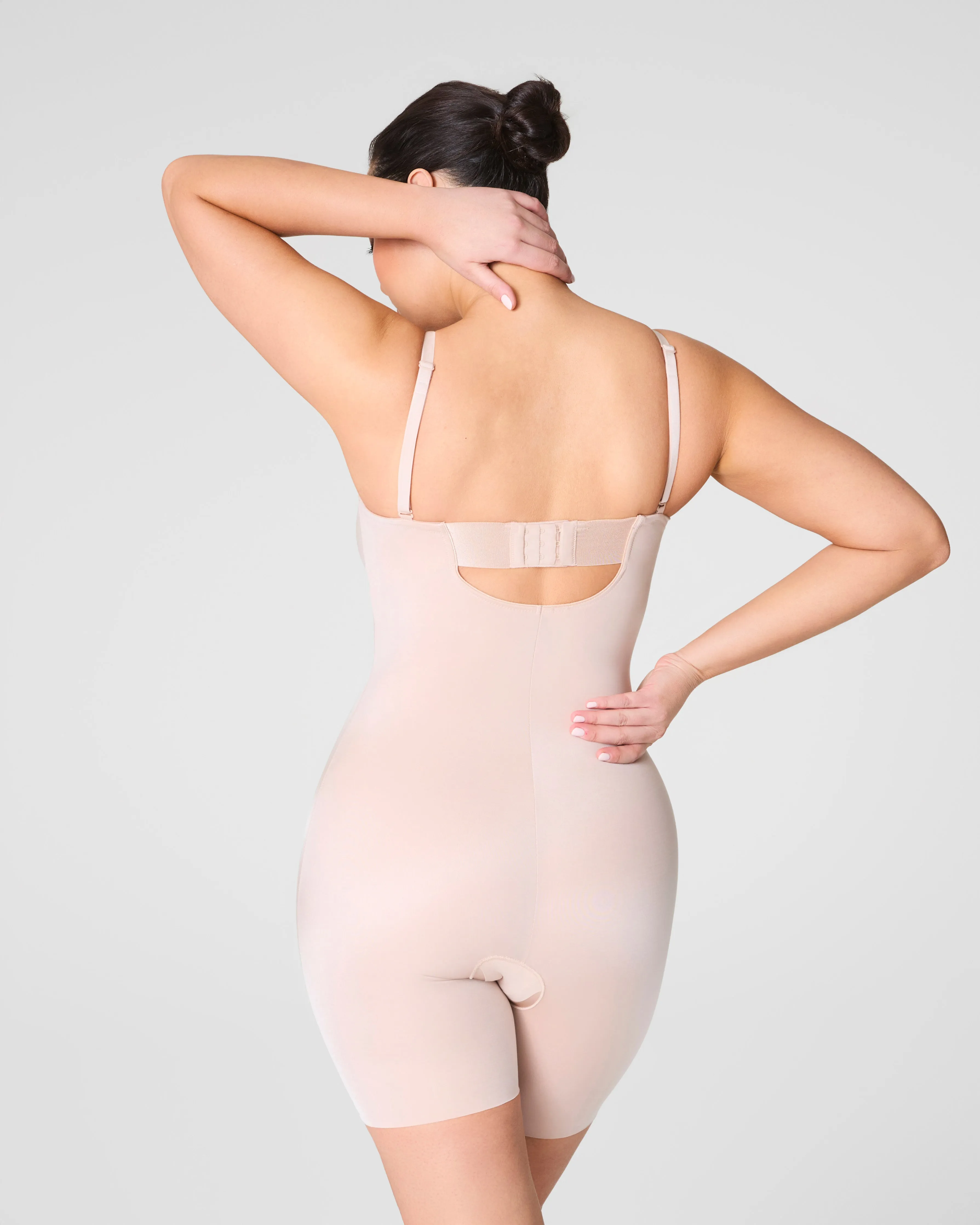 SPANXshape™ Suit Your Fancy Strapless Cupped Mid-Thigh Bodysuit