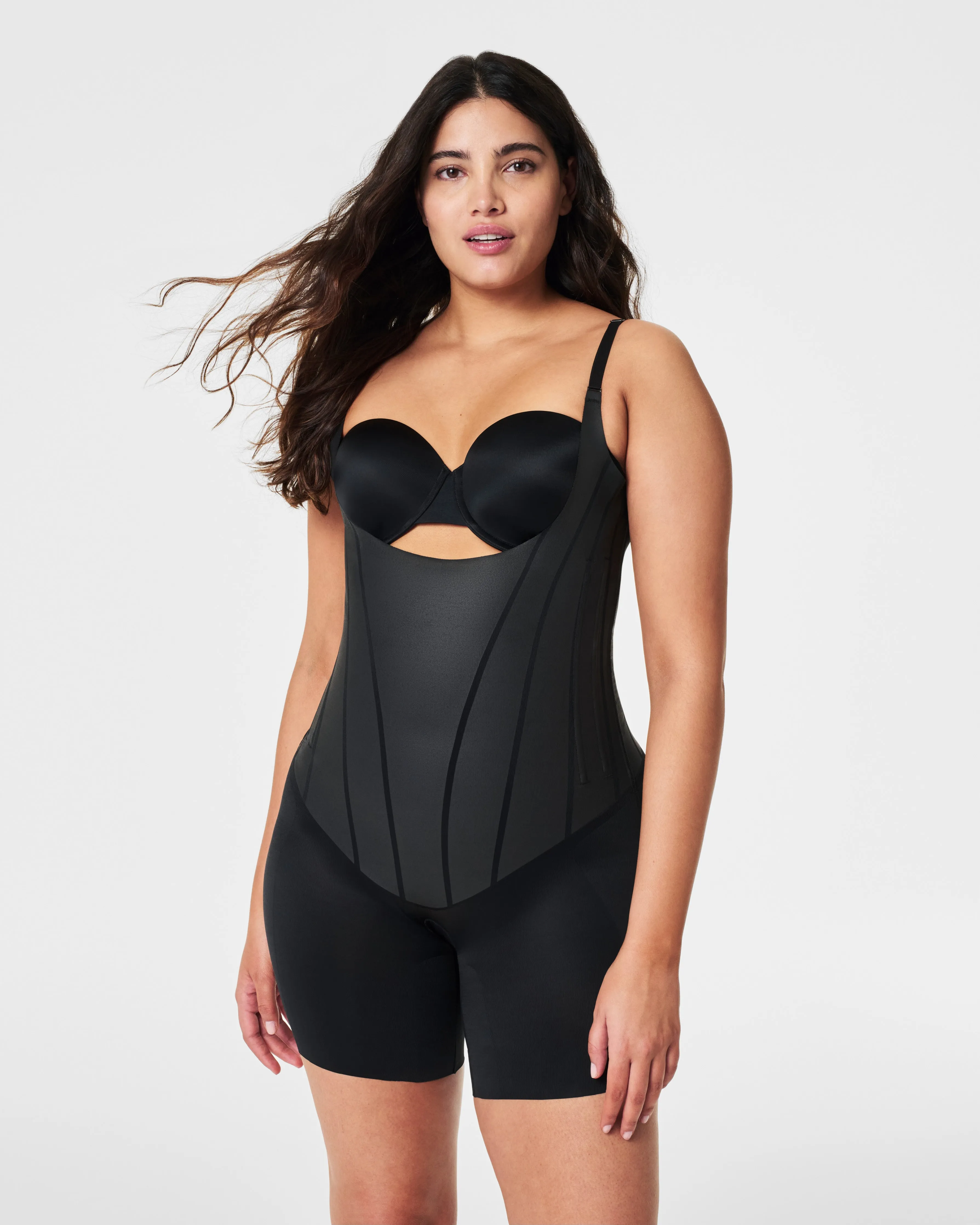SPANXsupersculpt™ TotalContour Open-Bust Mid-Thigh Bodysuit