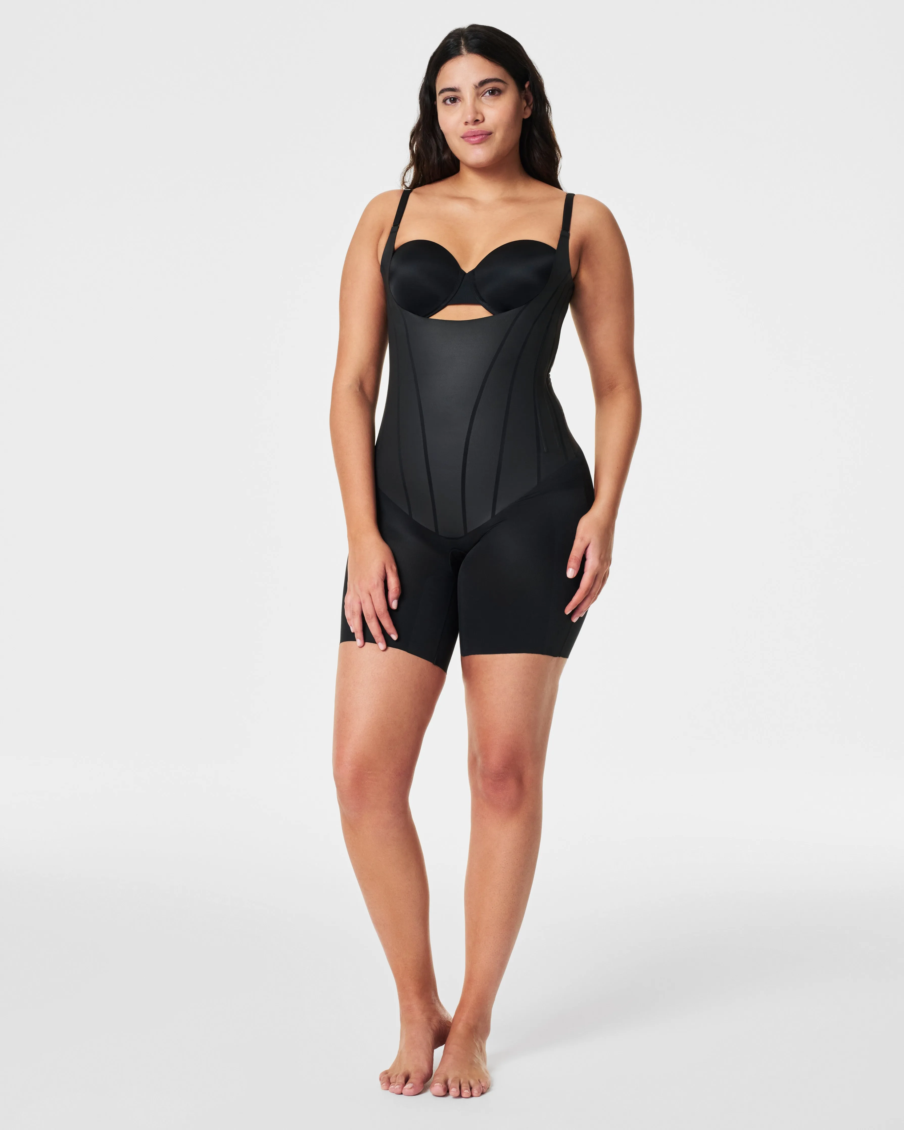 SPANXsupersculpt™ TotalContour Open-Bust Mid-Thigh Bodysuit