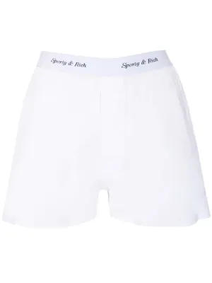 Sporty & Rich Cassie Elasticated Logo Waist Boxer Shorts