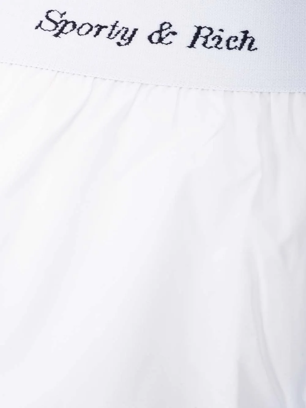 Sporty & Rich Cassie Elasticated Logo Waist Boxer Shorts