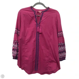 Top Long Sleeve By Reba In Pink, Size: M