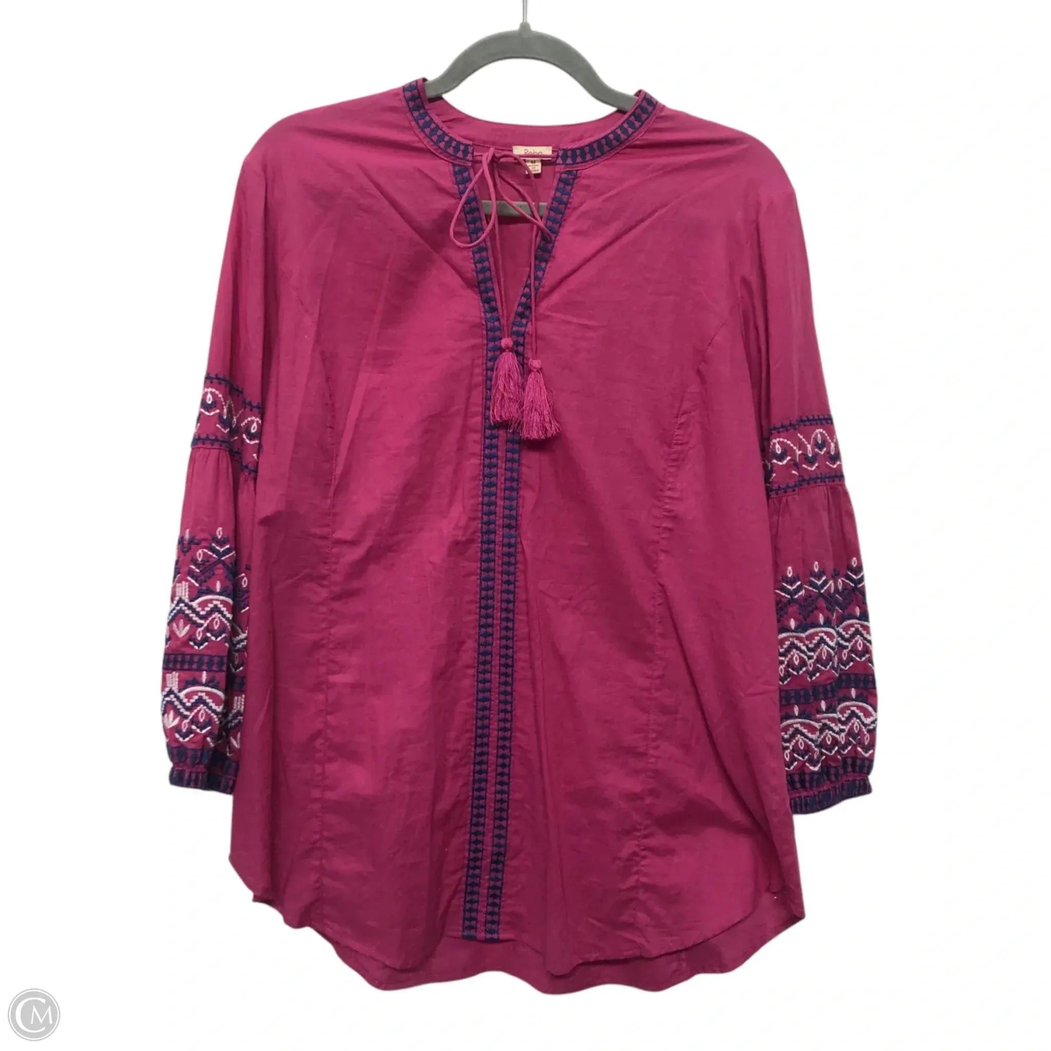 Top Long Sleeve By Reba In Pink, Size: M