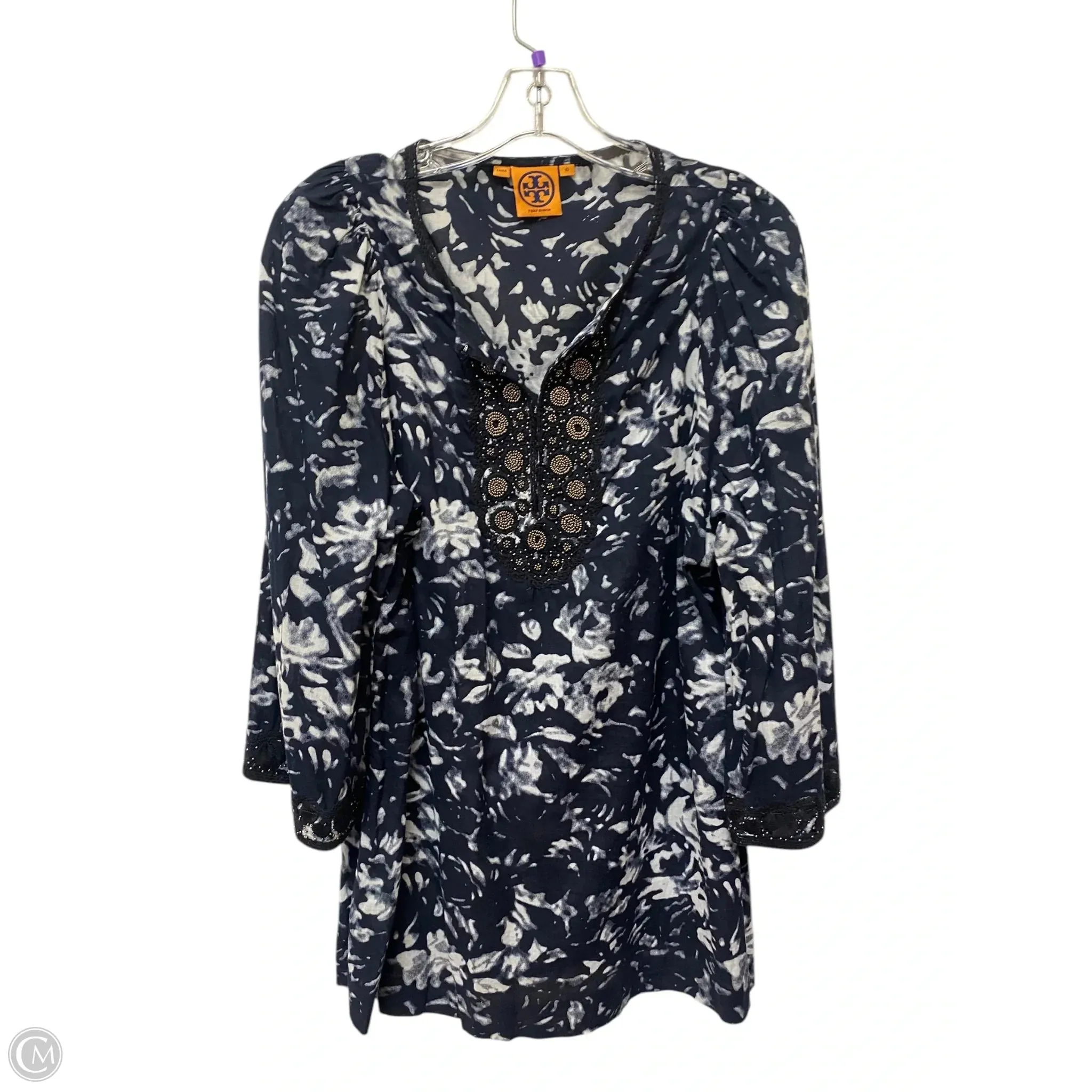 Top Long Sleeve Designer By Tory Burch In Blue, Size: 10