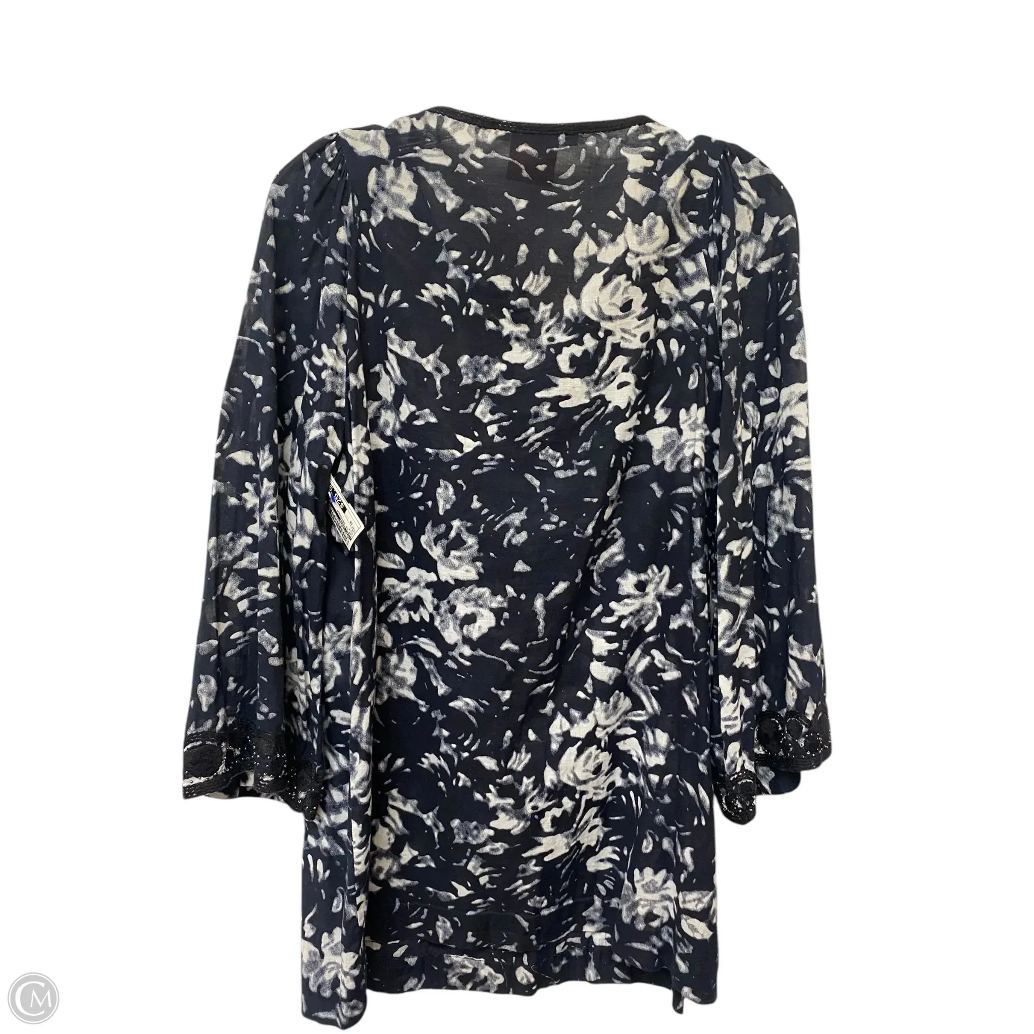 Top Long Sleeve Designer By Tory Burch In Blue, Size: 10