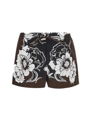 Valentino Floral Pattern Elasticated Waist Shorts
