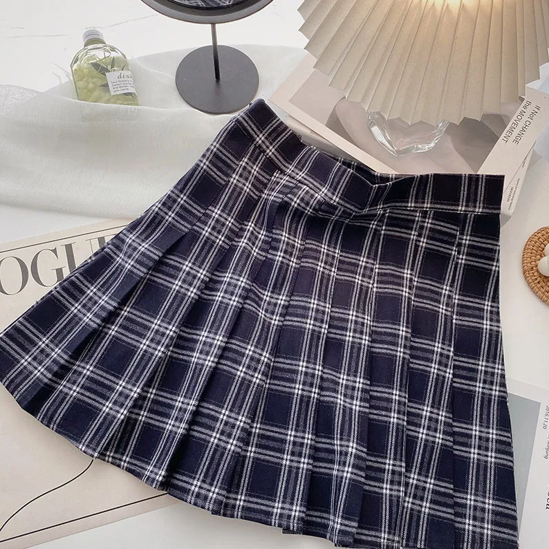 Varsity Plaid Tennis Skirt (3 Colors)