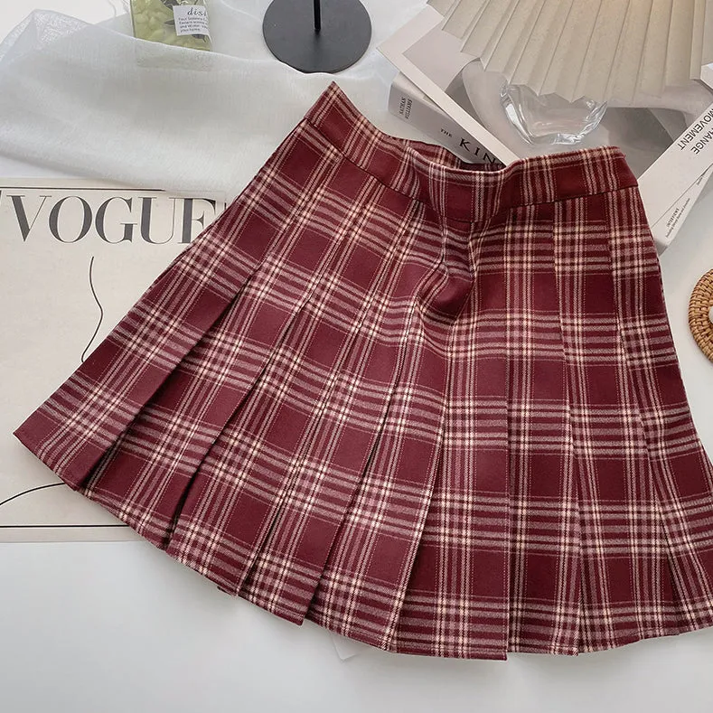 Varsity Plaid Tennis Skirt (3 Colors)