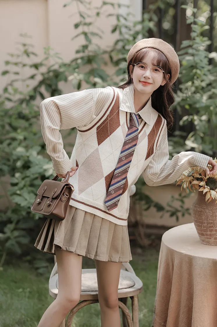 Varsity Prep Tennis Skirt (Khaki)