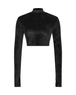 Velvet Choker Longsleeve Top