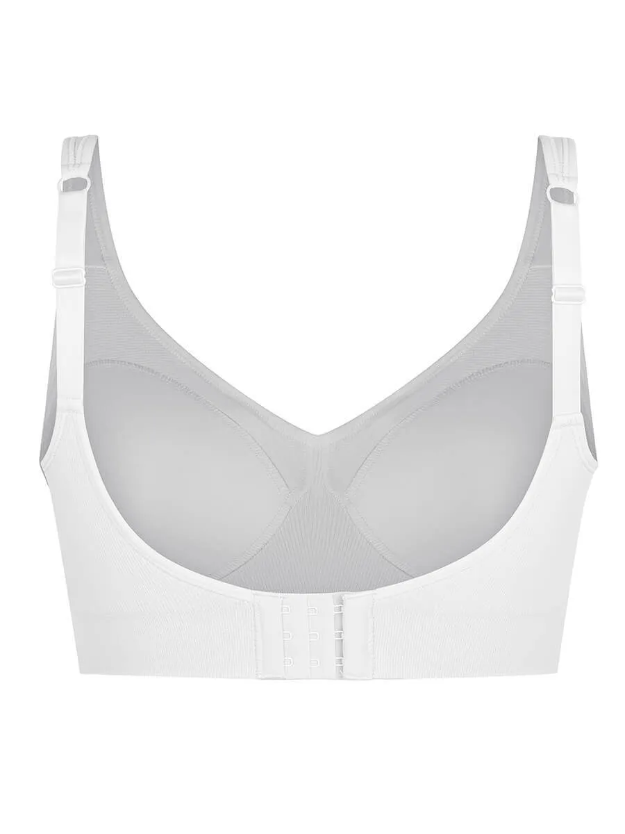Wireless Seamless Bust Support Wide Shoulder Straps Shapewear Bra