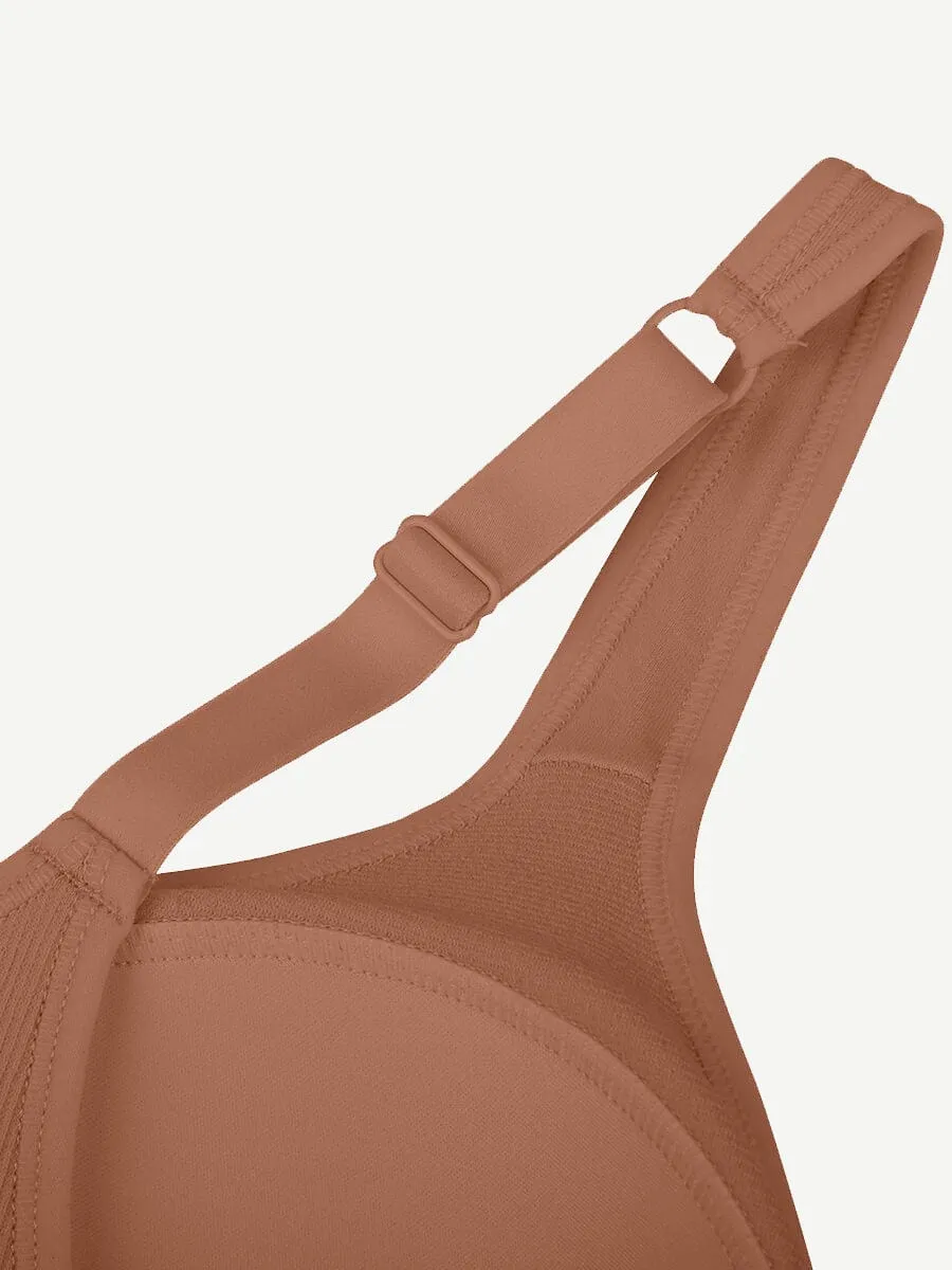 Wireless Seamless Bust Support Wide Shoulder Straps Shapewear Bra