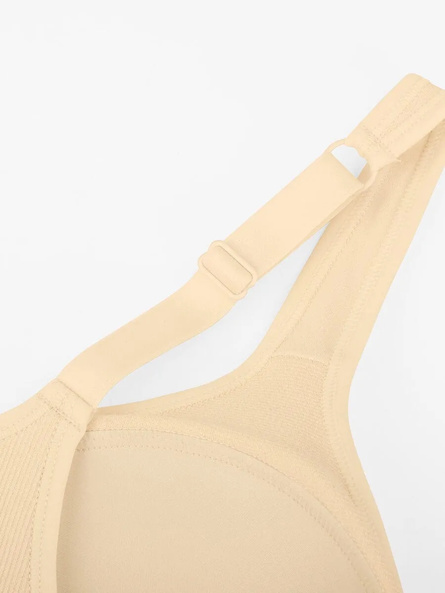 Wireless Seamless Bust Support Wide Shoulder Straps Shapewear Bra