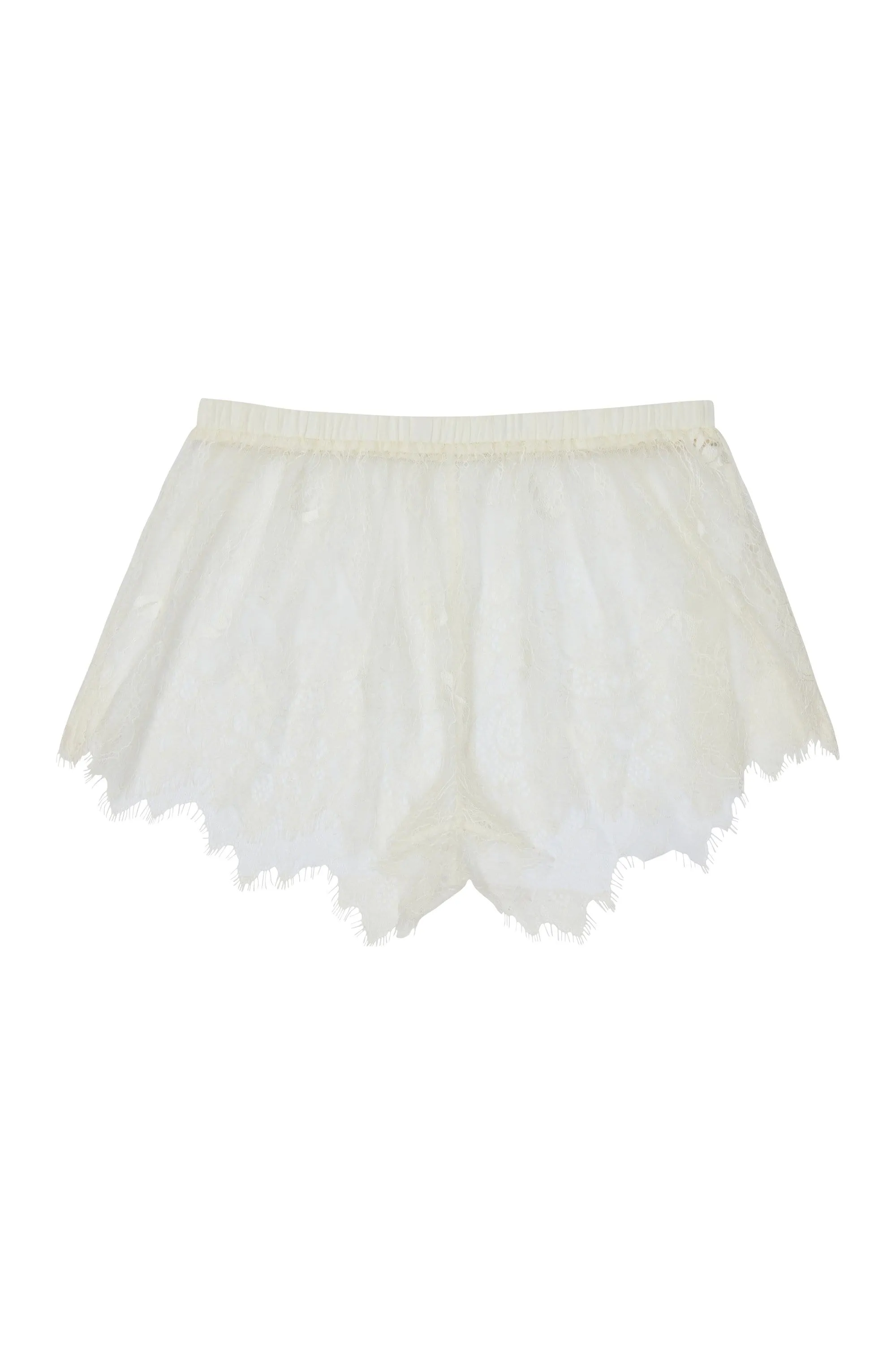 Wolf & Whistle Alexia Ivory Chiffon and Lace PJ Set